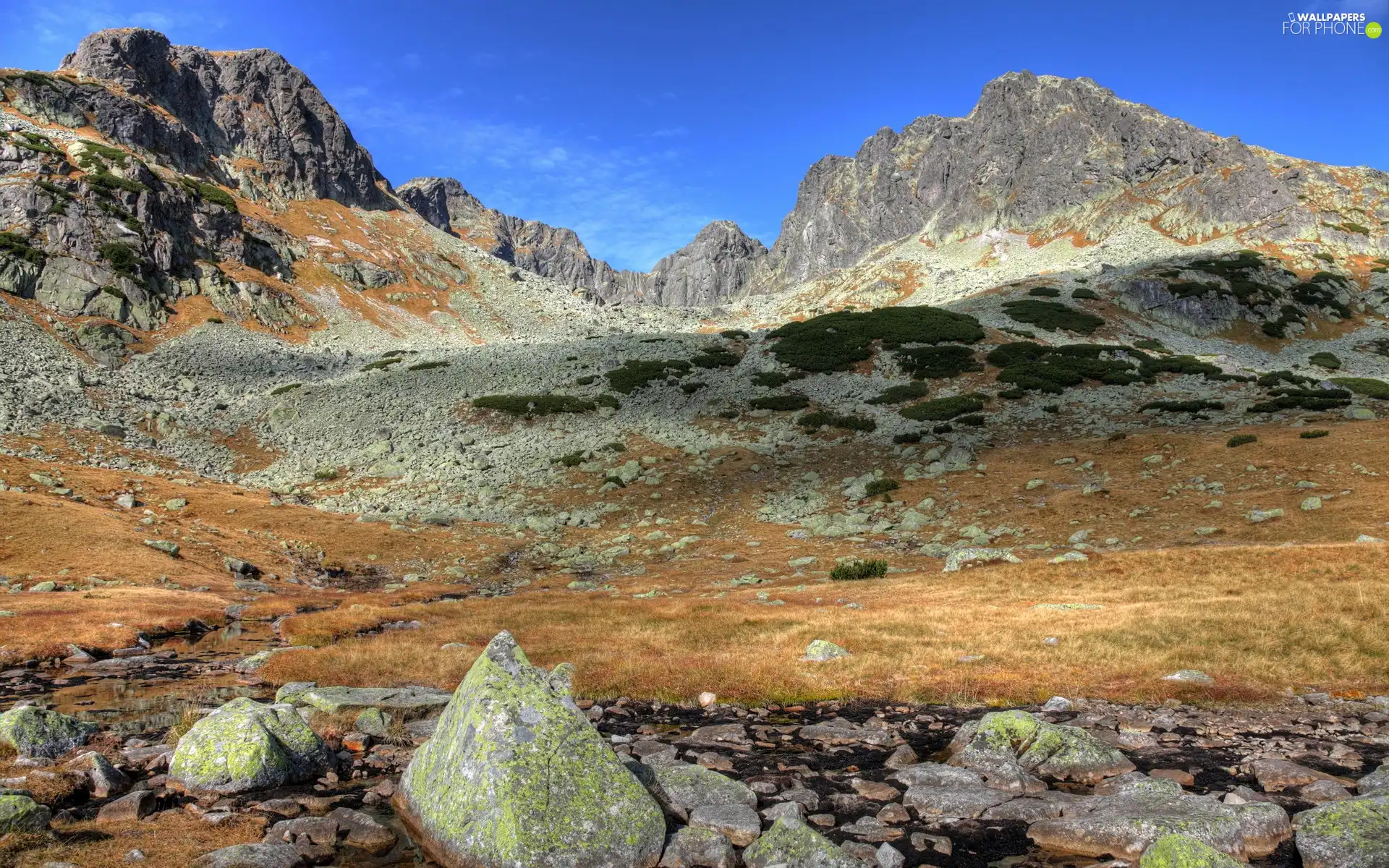 Mountains, rocks