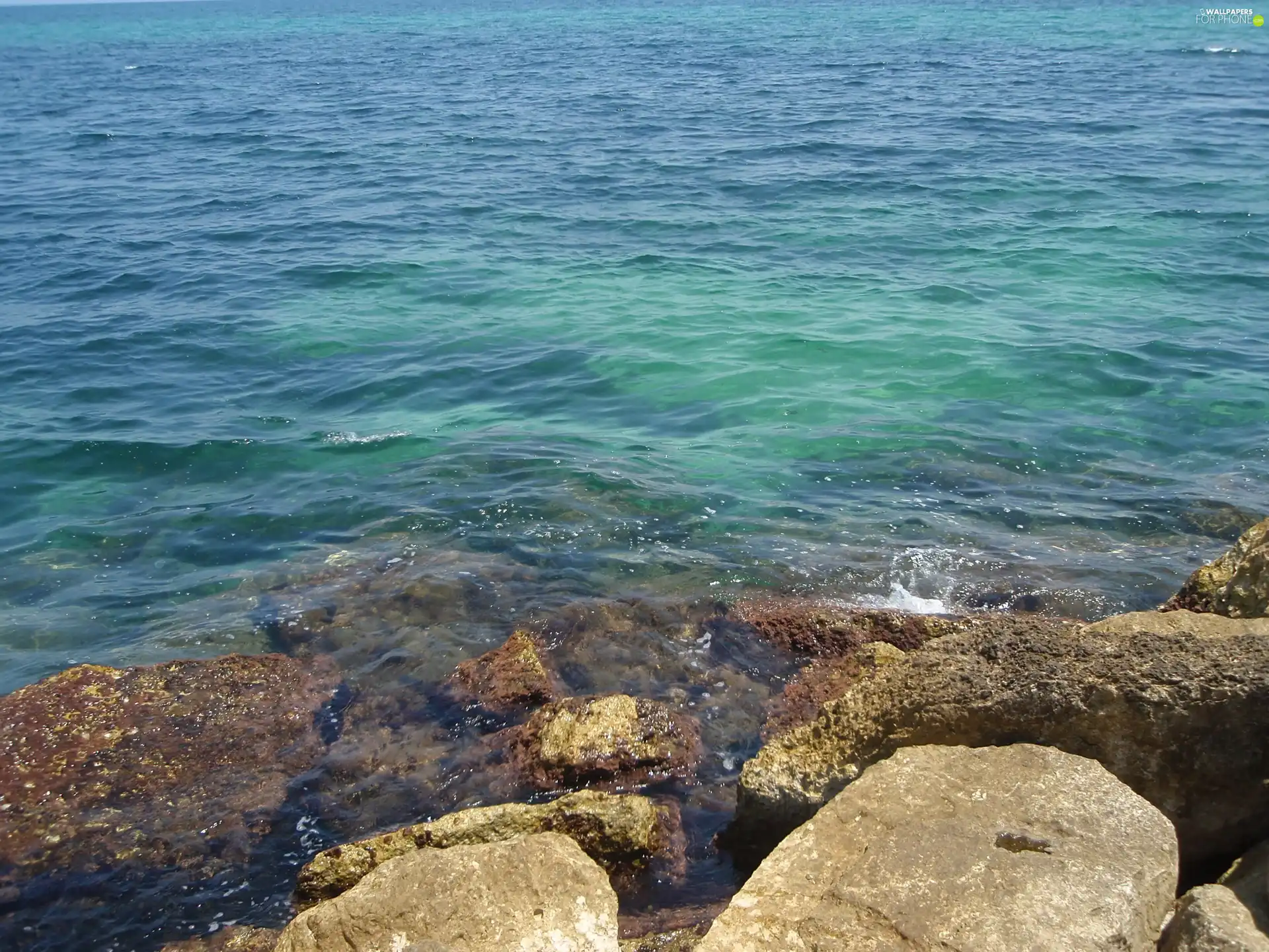sea, rocks
