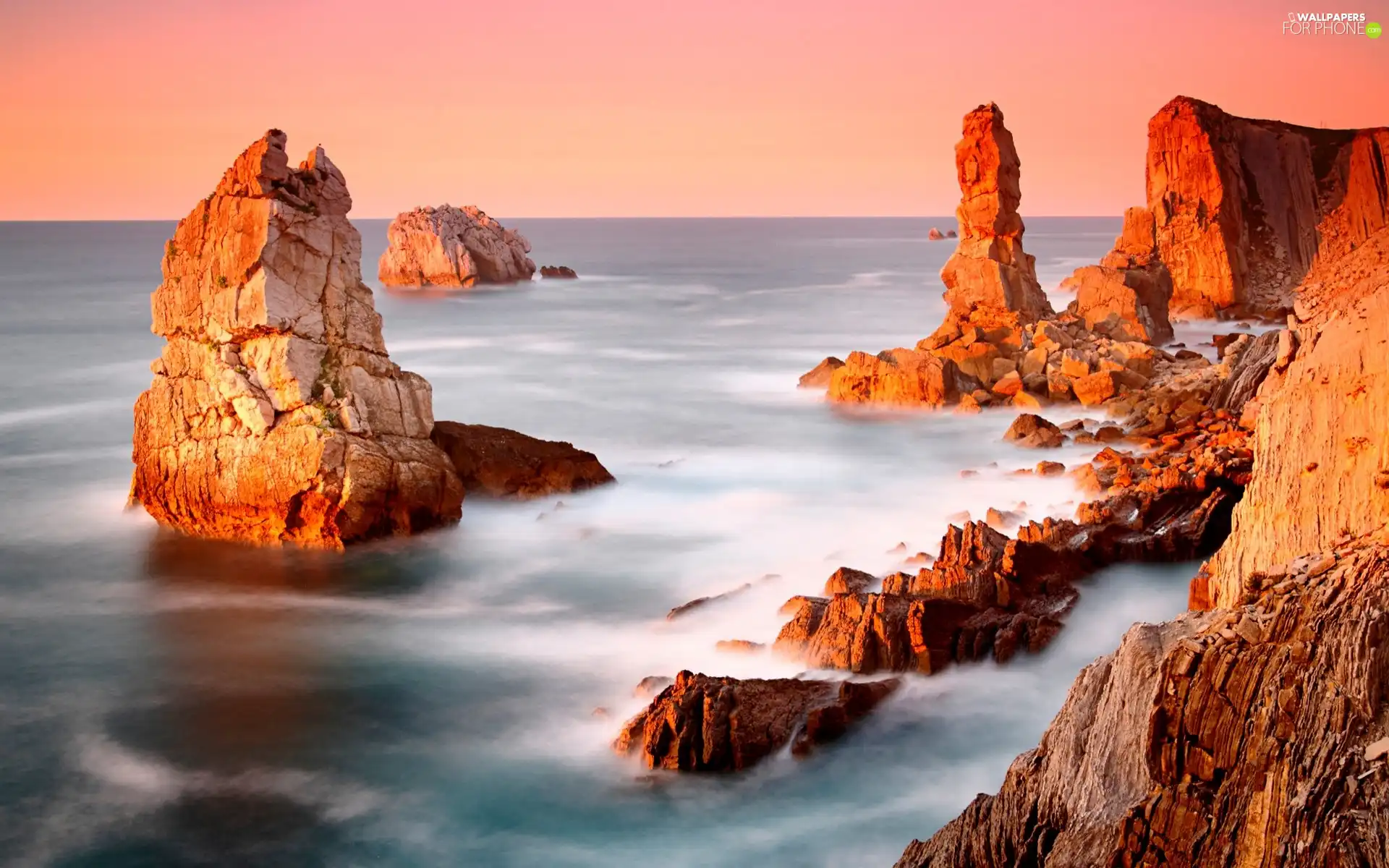 sea, rocks
