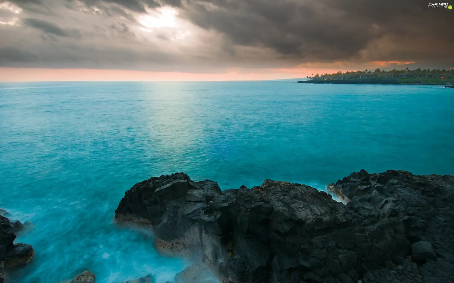 sea, rocks