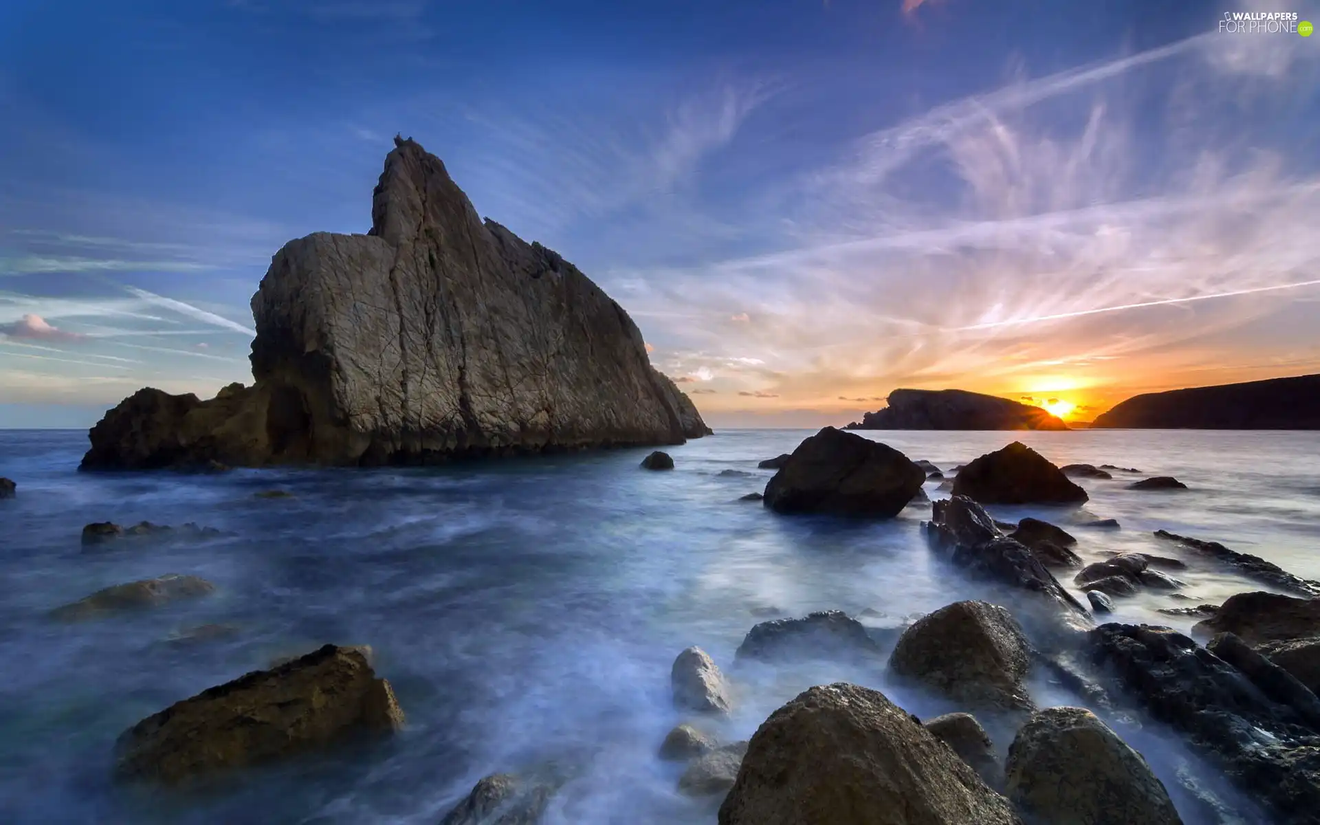 Great Sunsets, sea, rocks