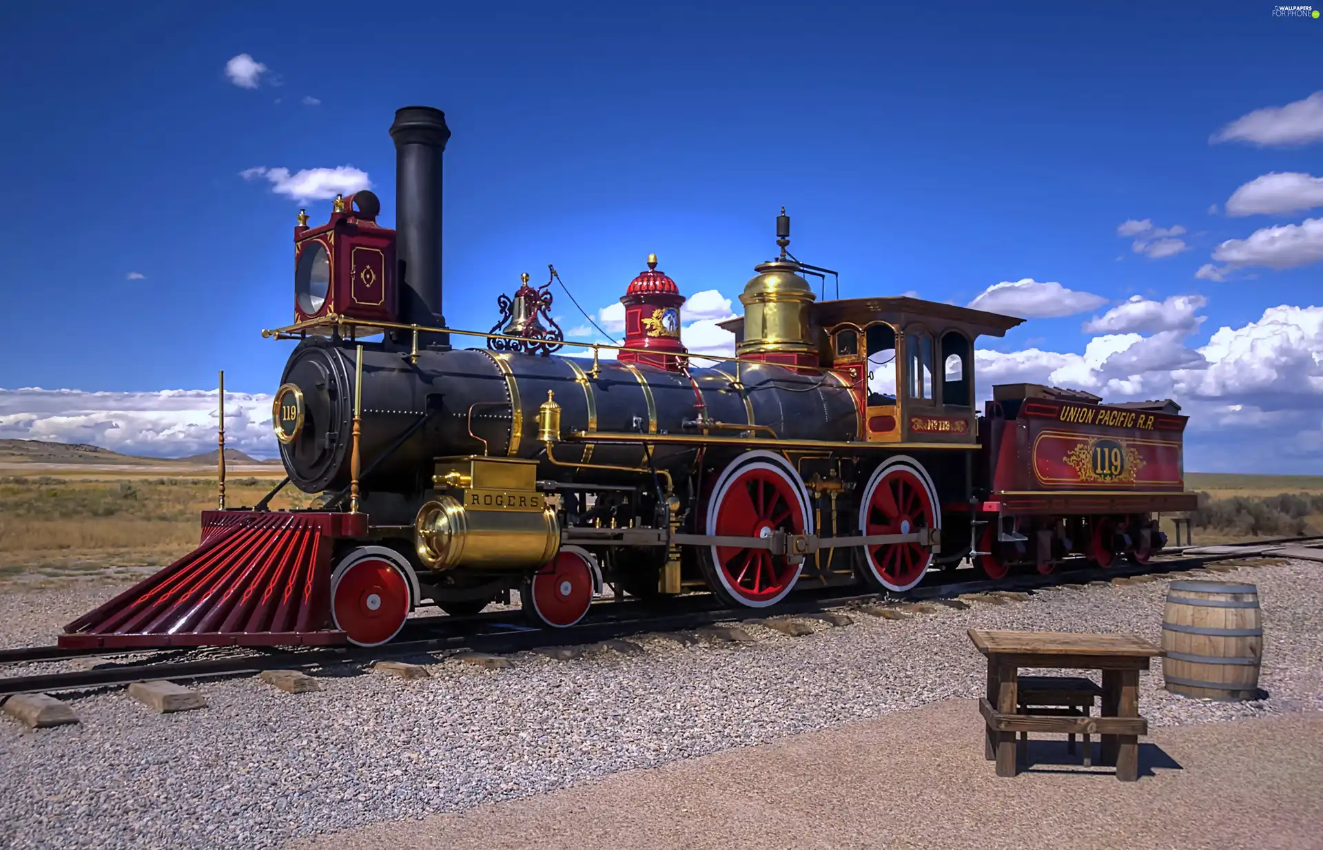 Rogers, locomotive, steam