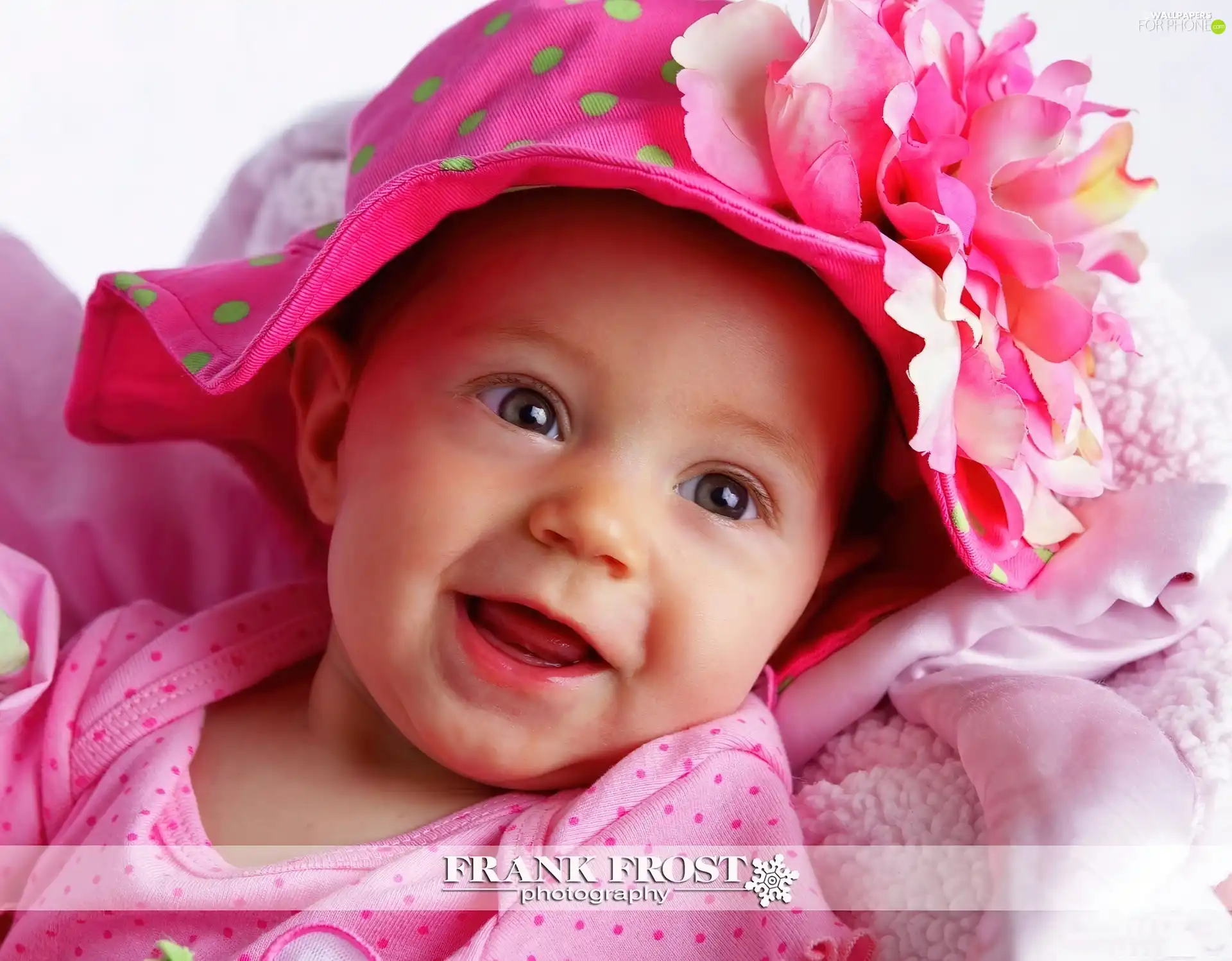 smiling, Hat, rose, girl