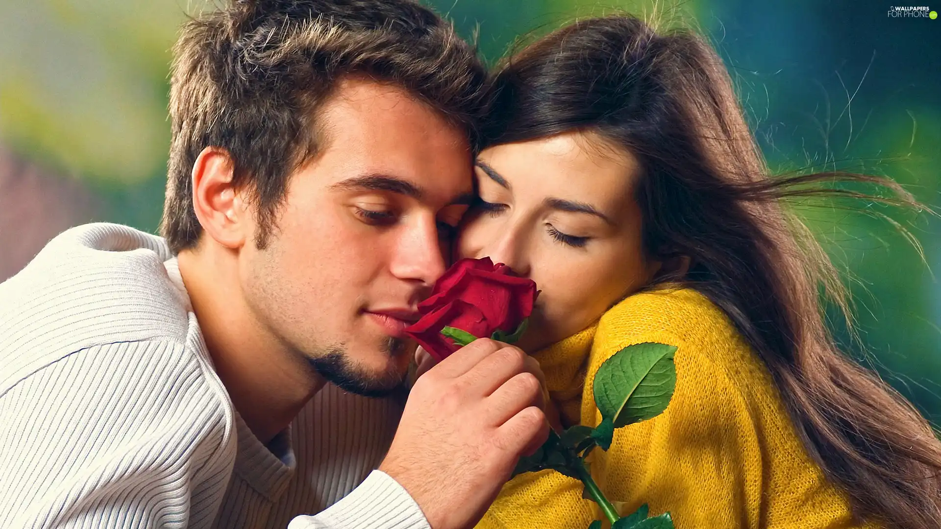 Steam, a man, rose, Women