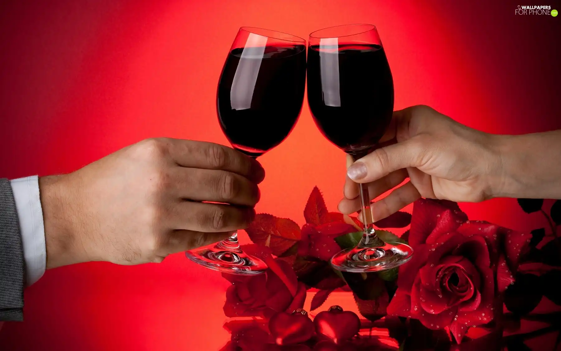 roses, hands, Valentine