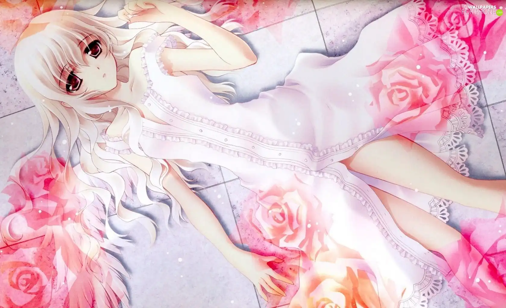 girl, roses