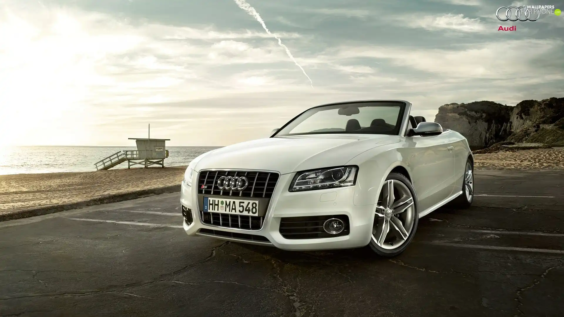 Beaches, Audi S5, sea