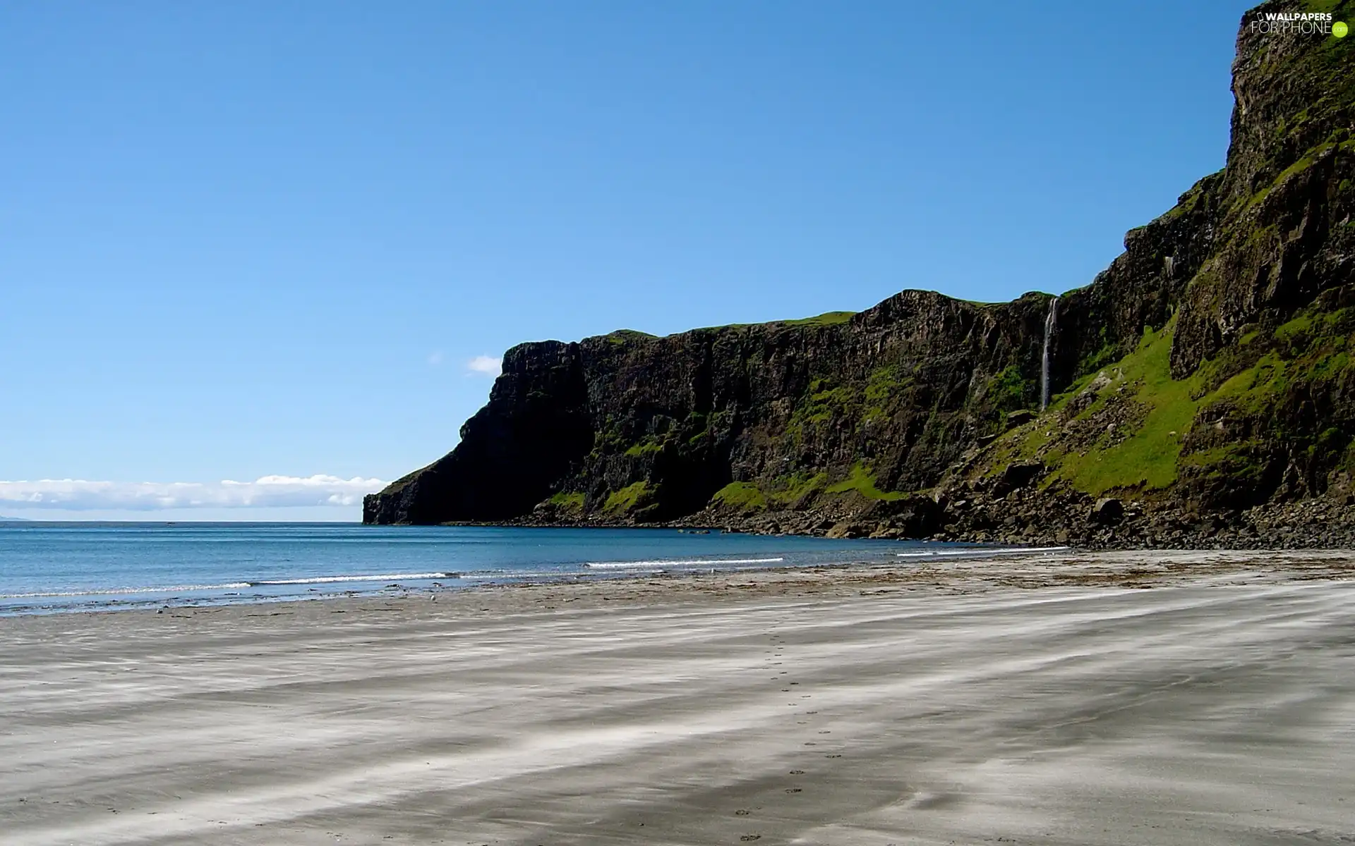 sea, cliff, Beaches