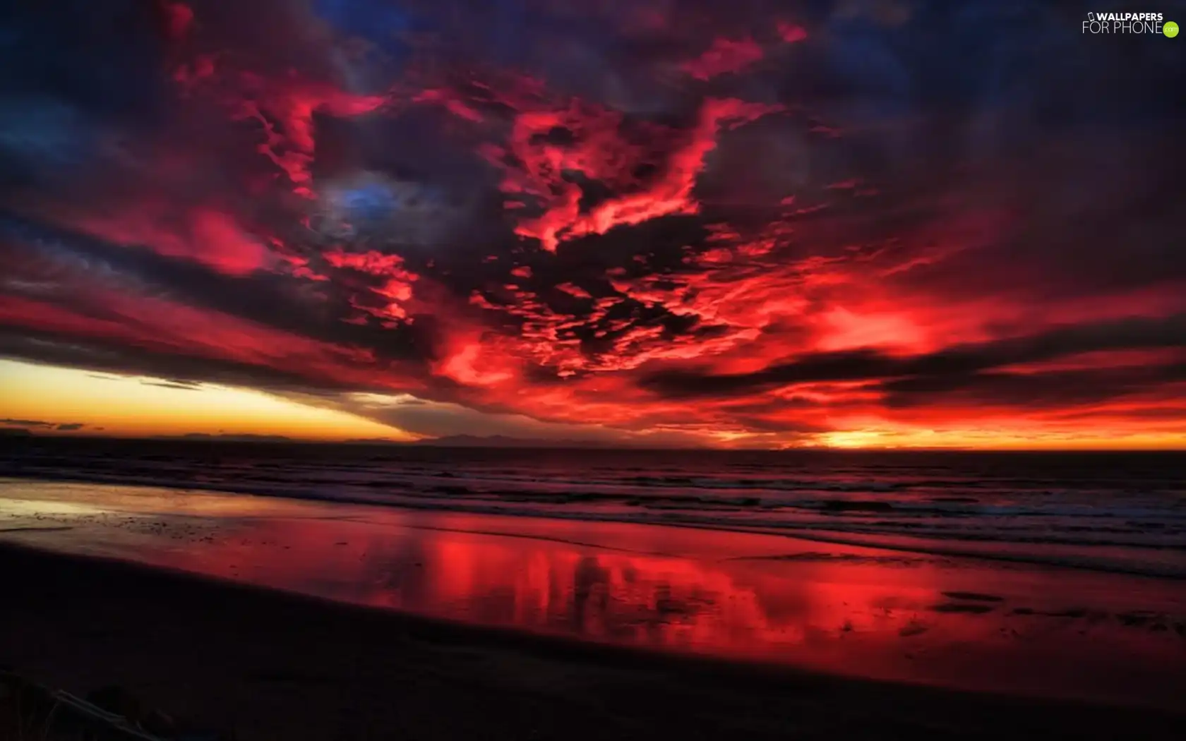 color, clouds, sea, Sky