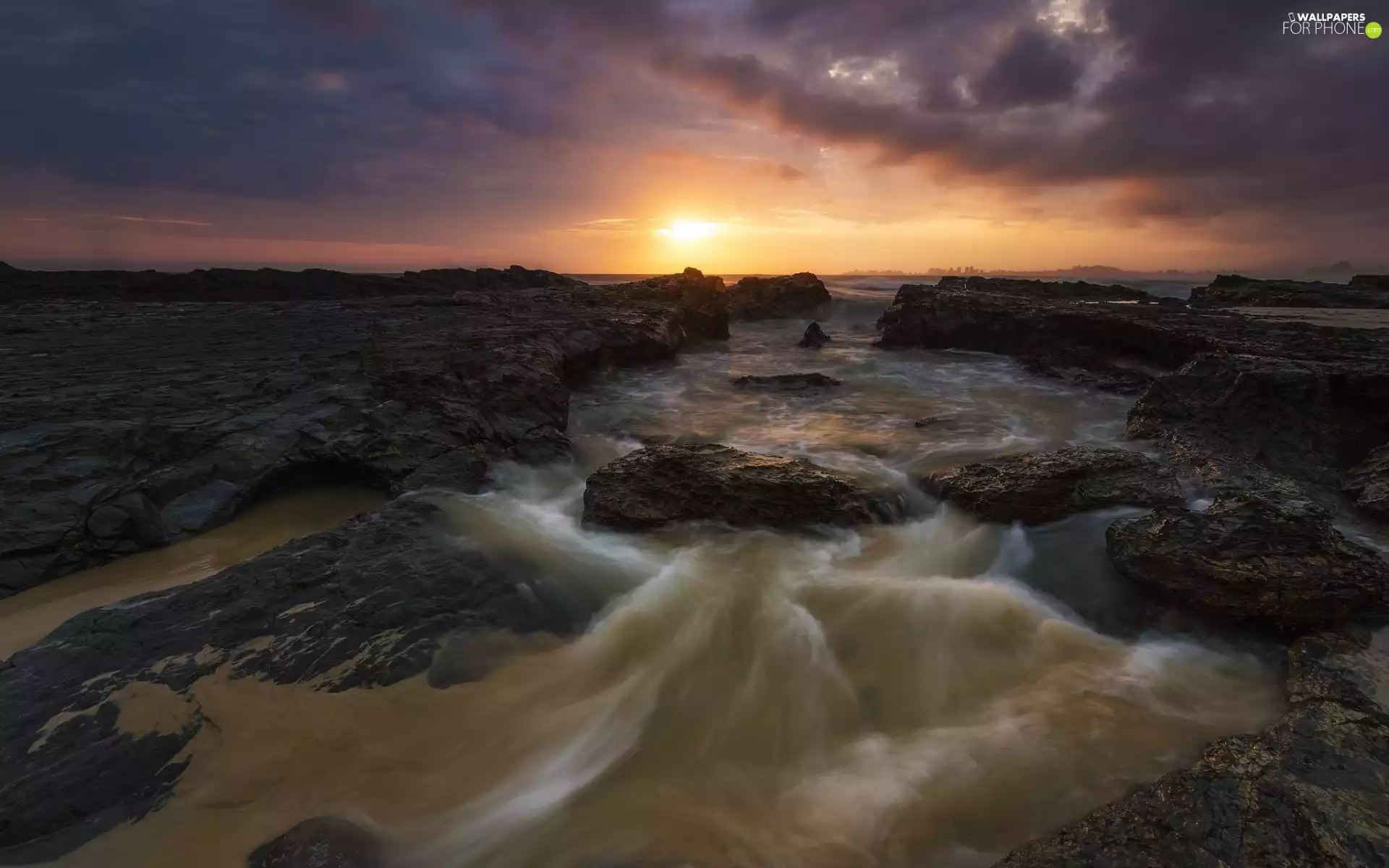 Great Sunsets, rocks, sea