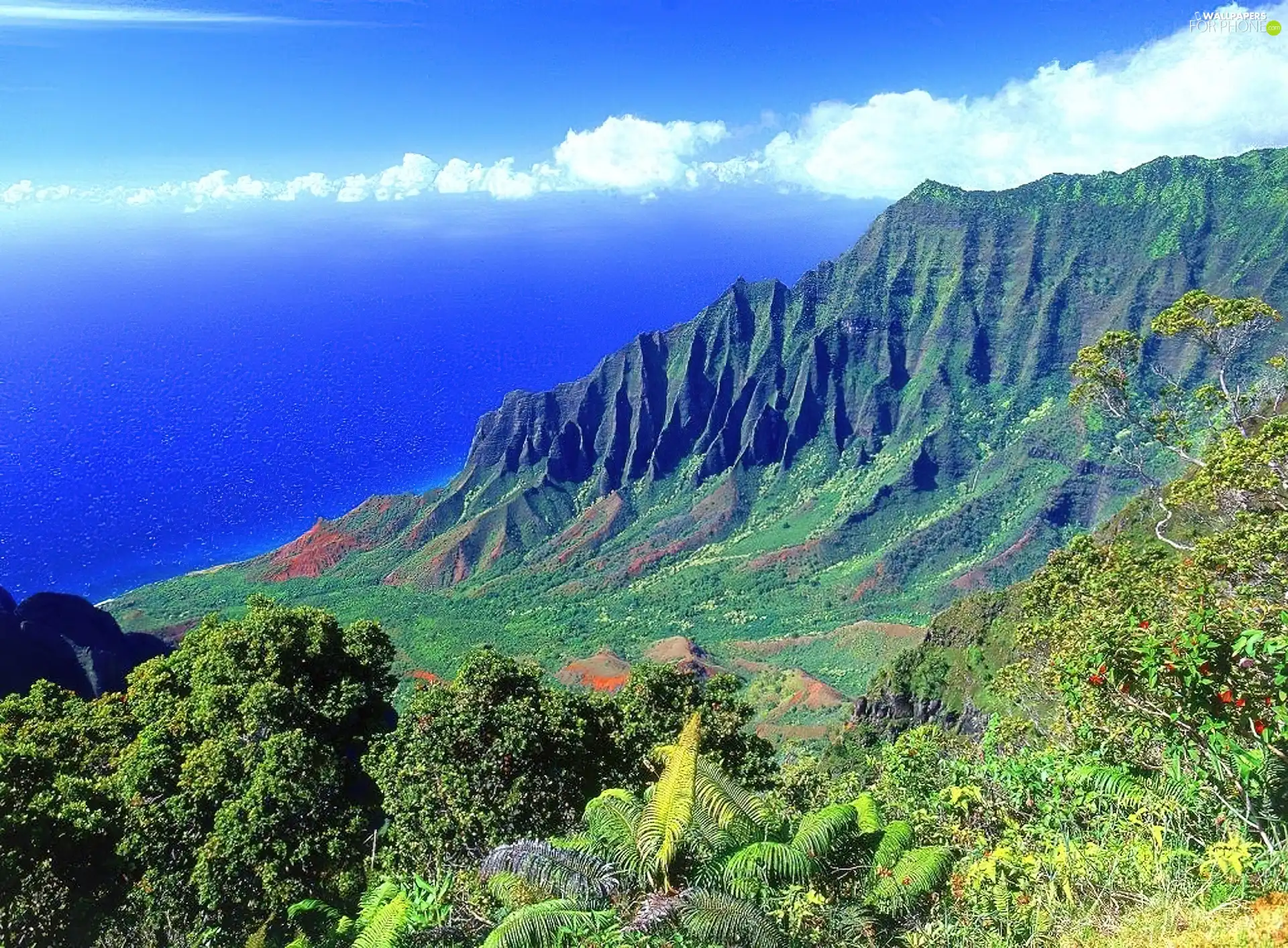 Mountains, sea