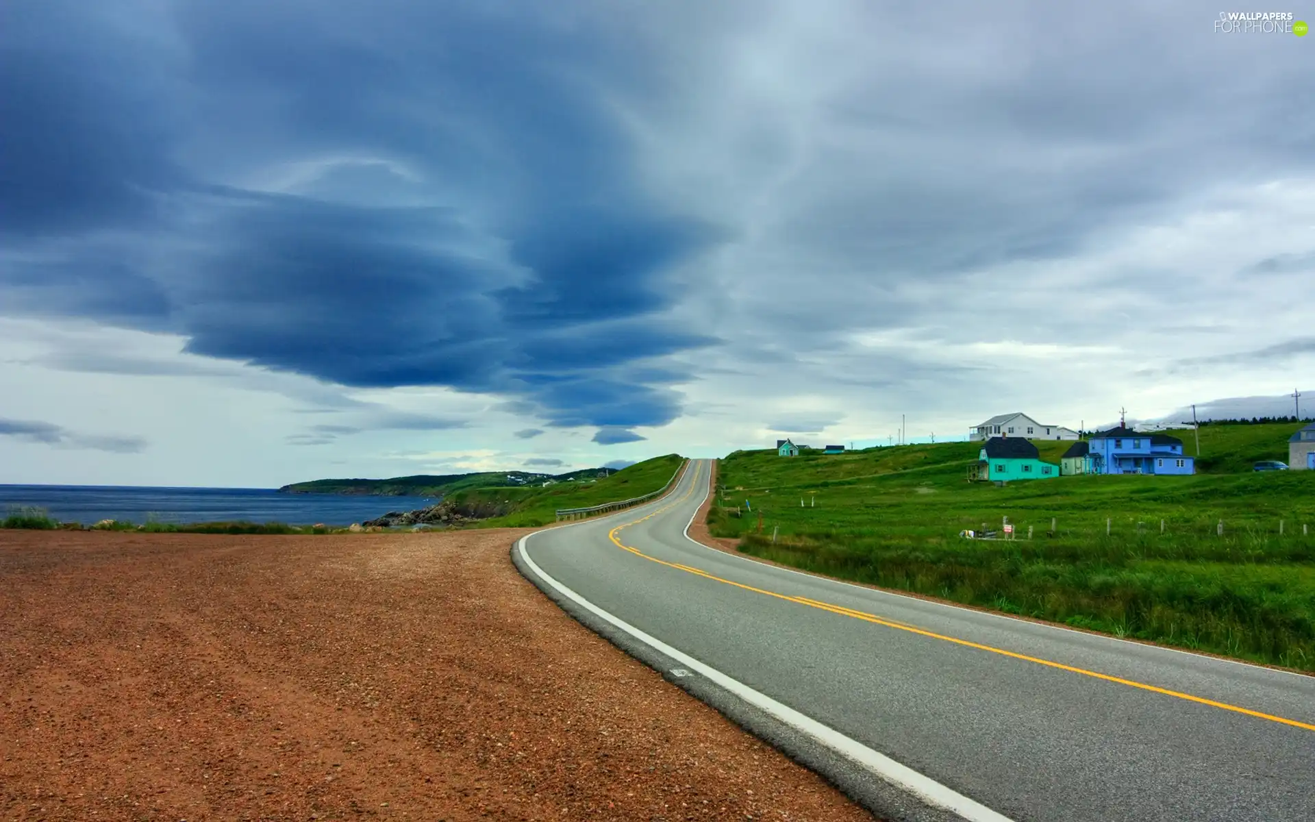 sea, Way, roadside