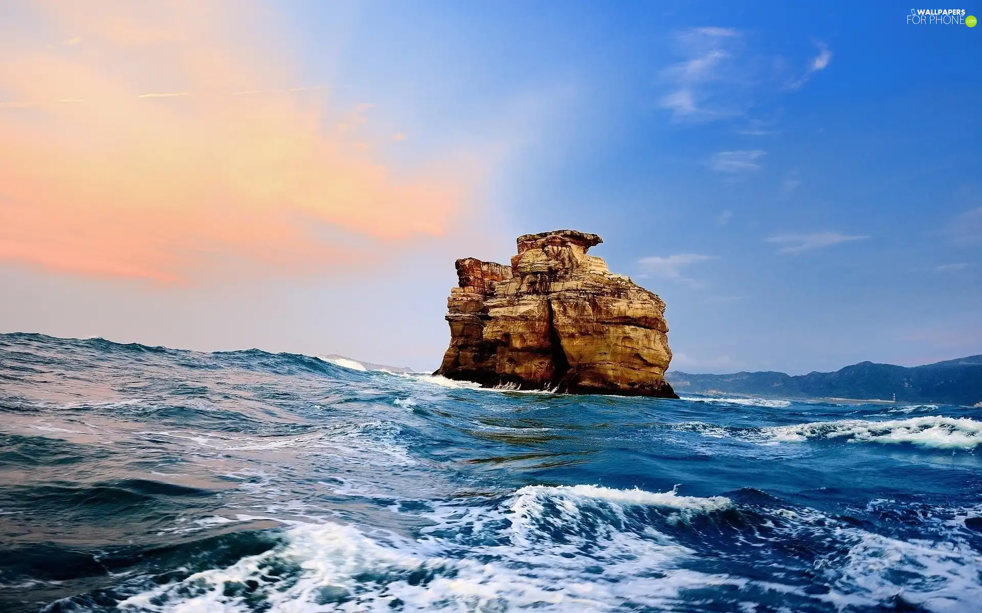 sea, Rocks, Sky