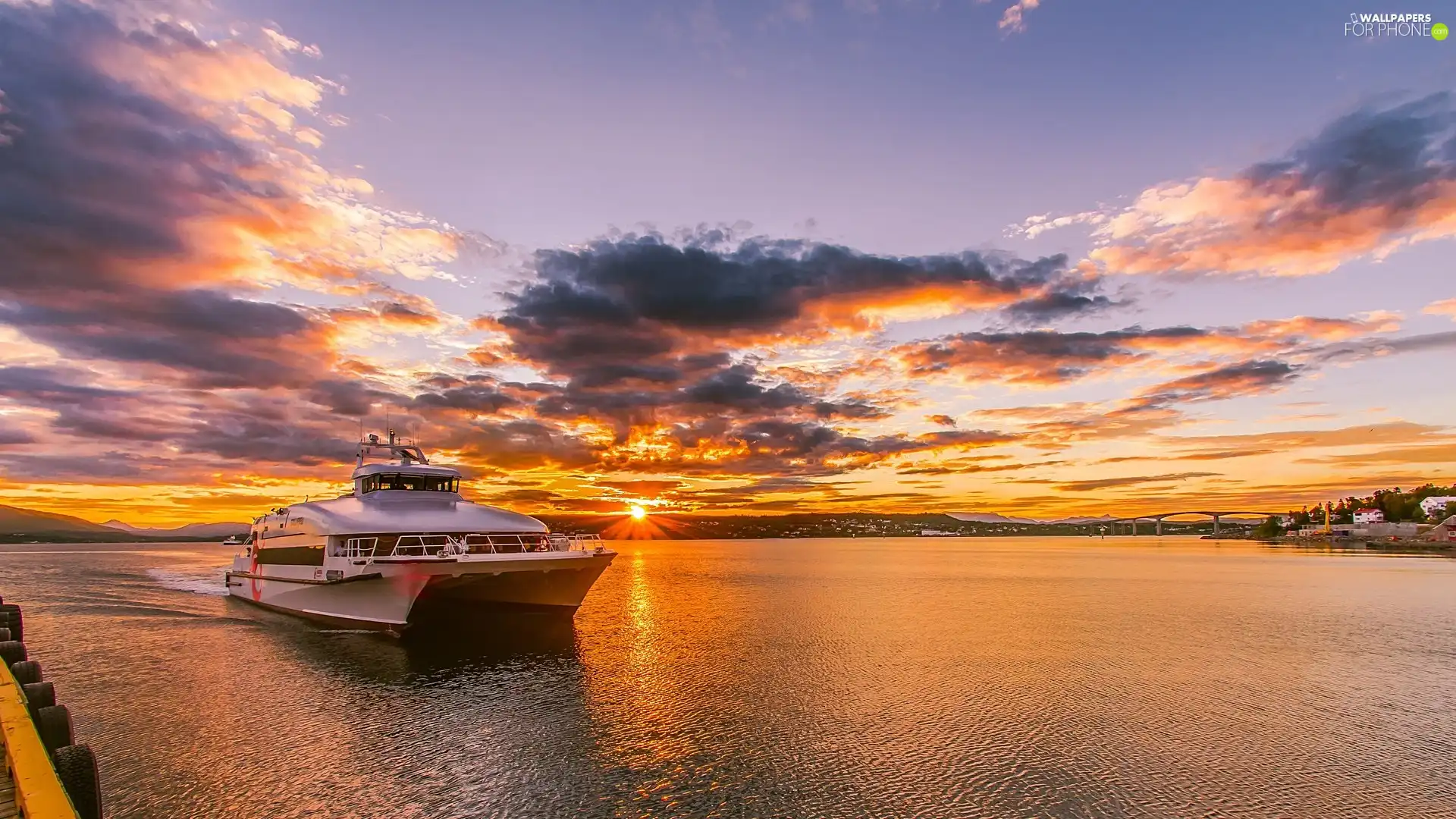 Great Sunsets, Catamaran, sea