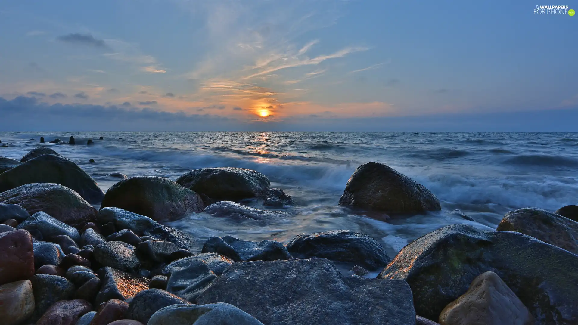 Great Sunsets, Stones, sea
