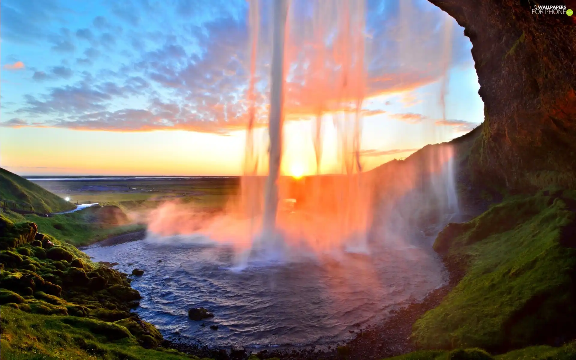 waterfall, Seljalandsfoss