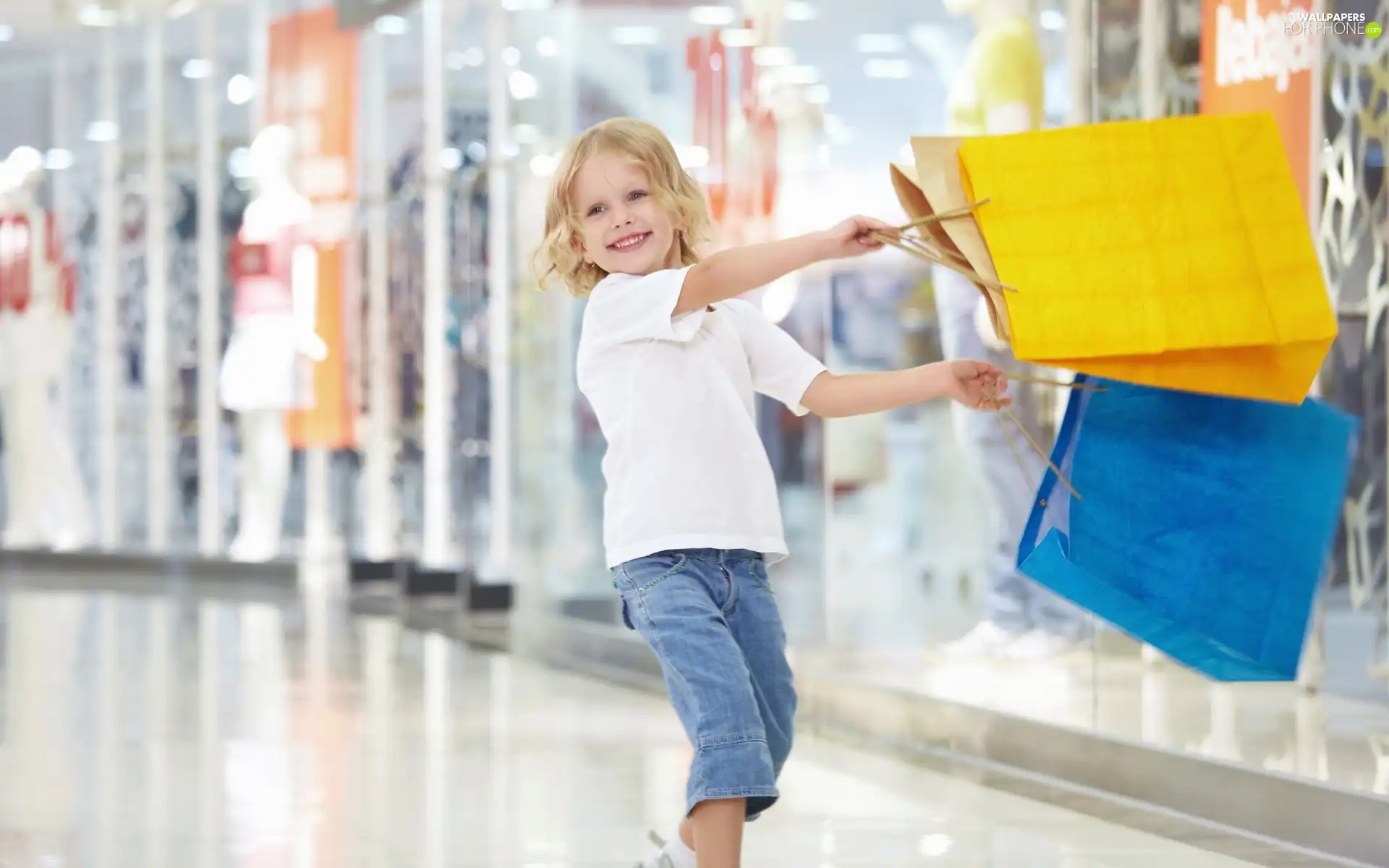 shopping, girl, bag
