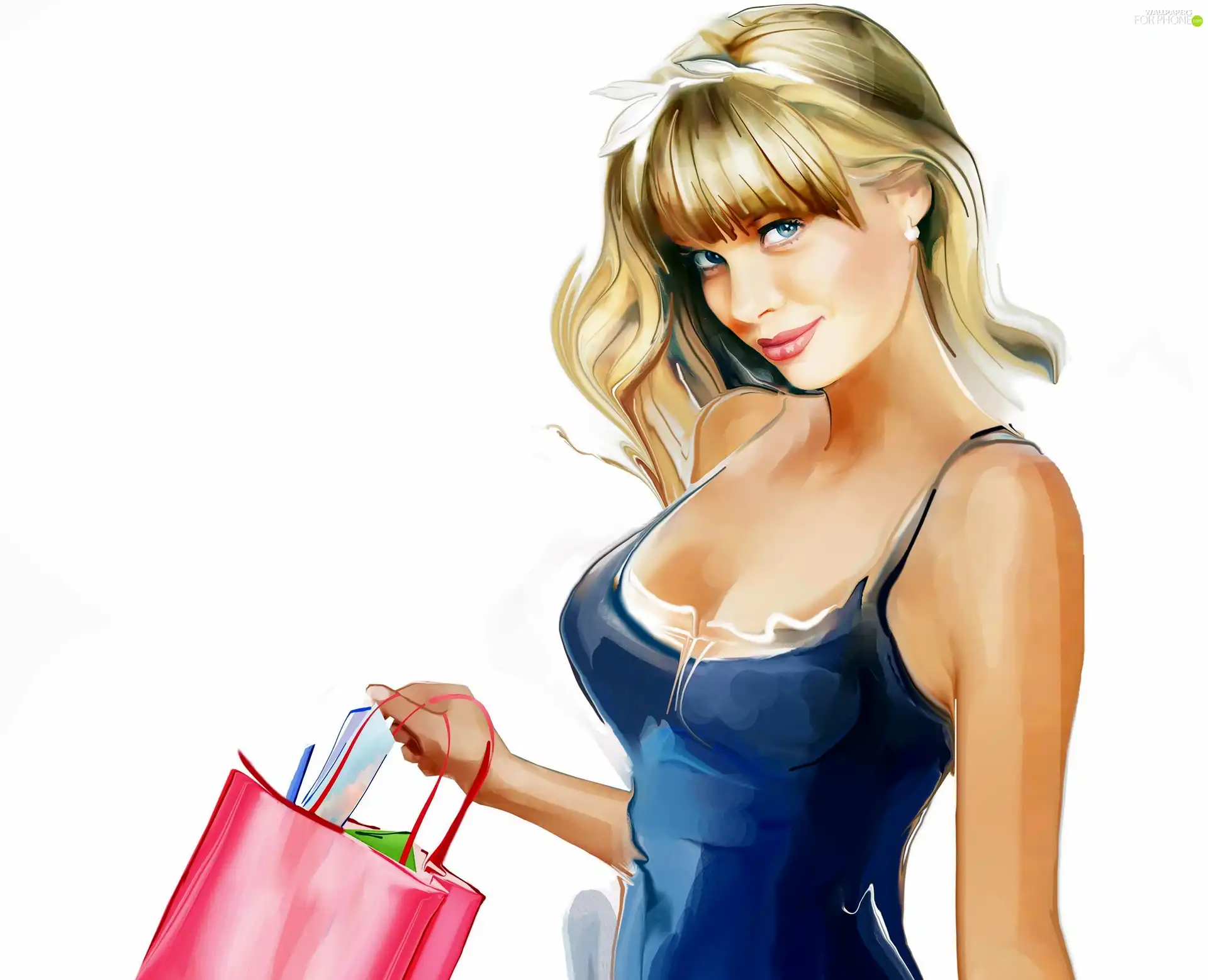 Tatiana Nikitina, bag, shopping, Women