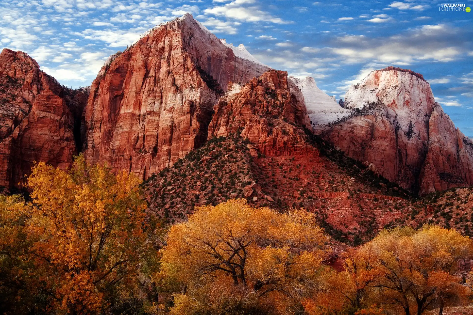 canyon, viewes, Sky, trees