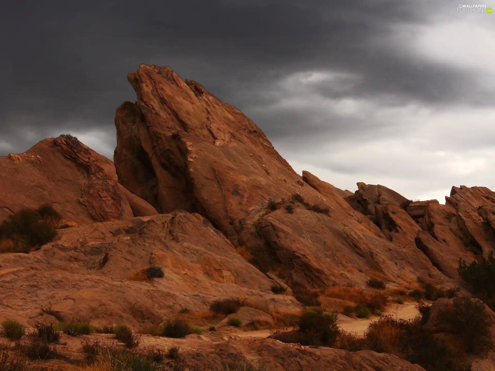 Sky, rocks, Clouds