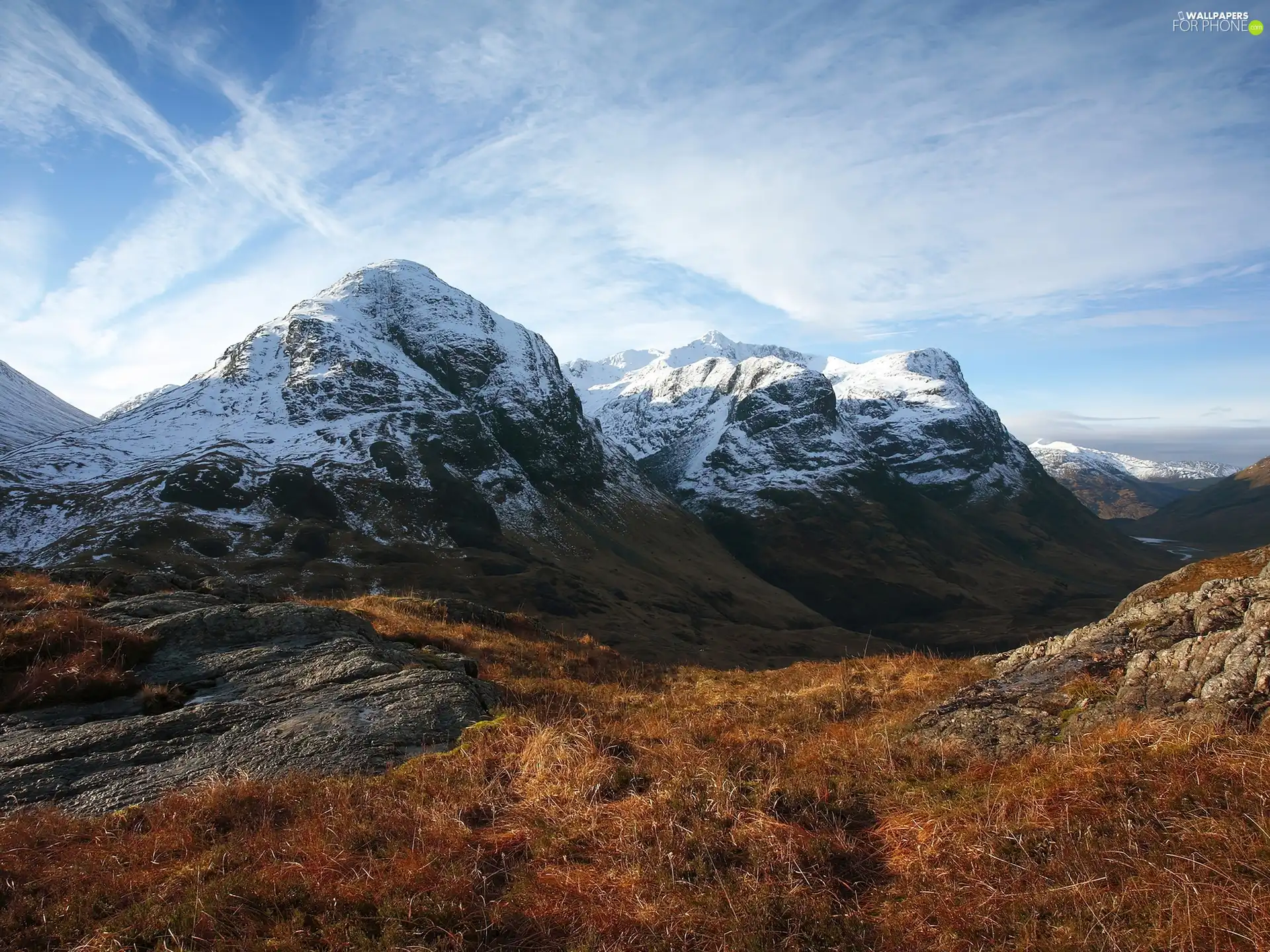 Snowy, Mountains, Sky, peaks