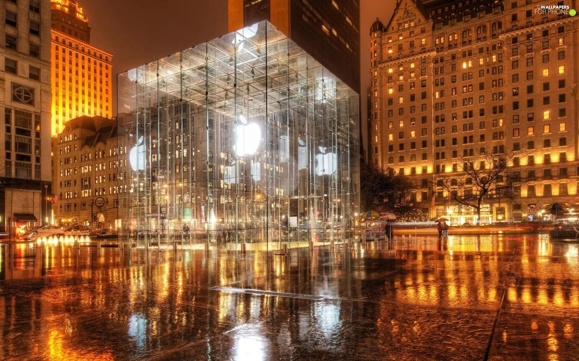 New York, Apple Store, skyscraper