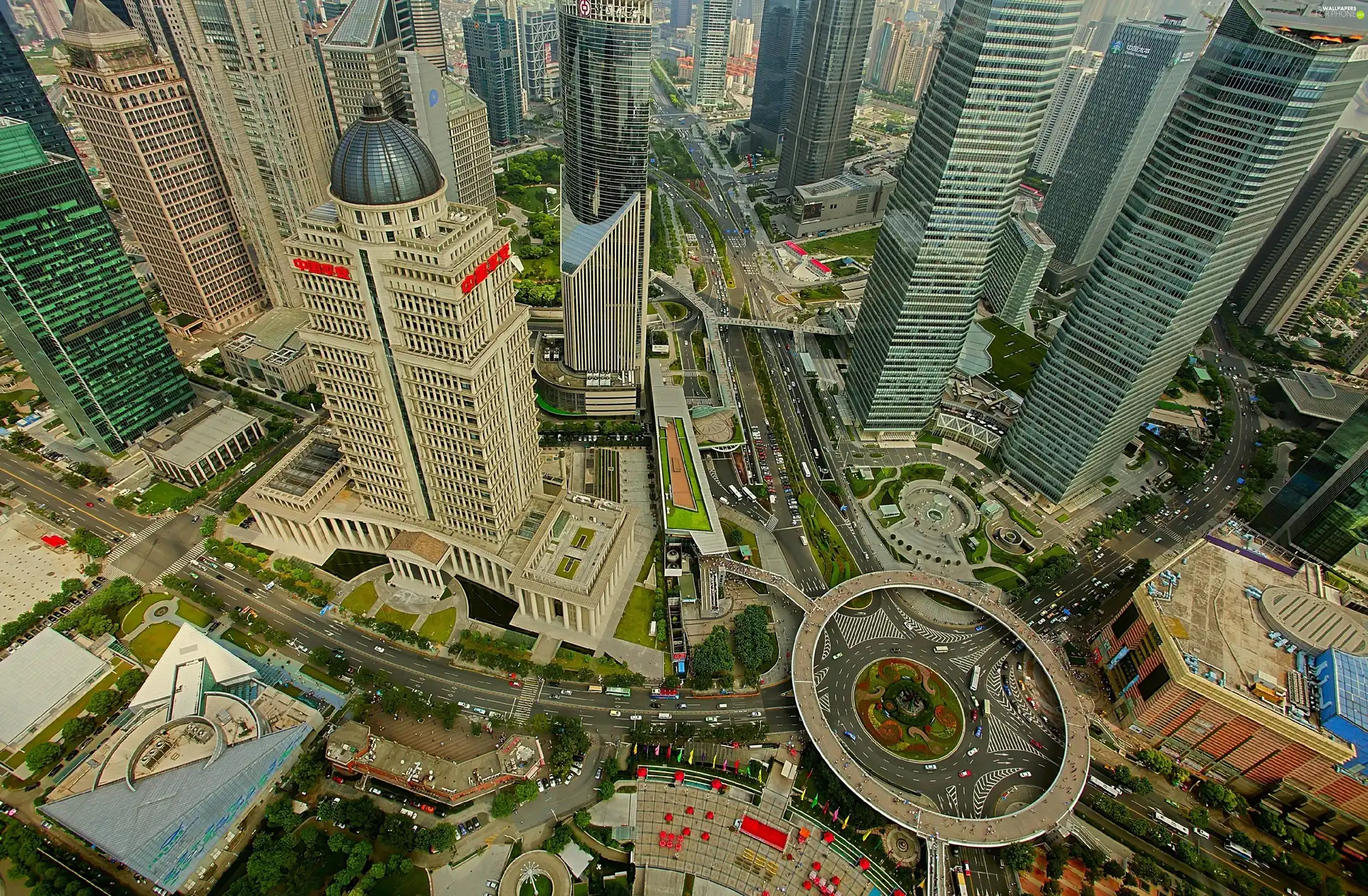 China, Town, skyscraper, Szanghaj