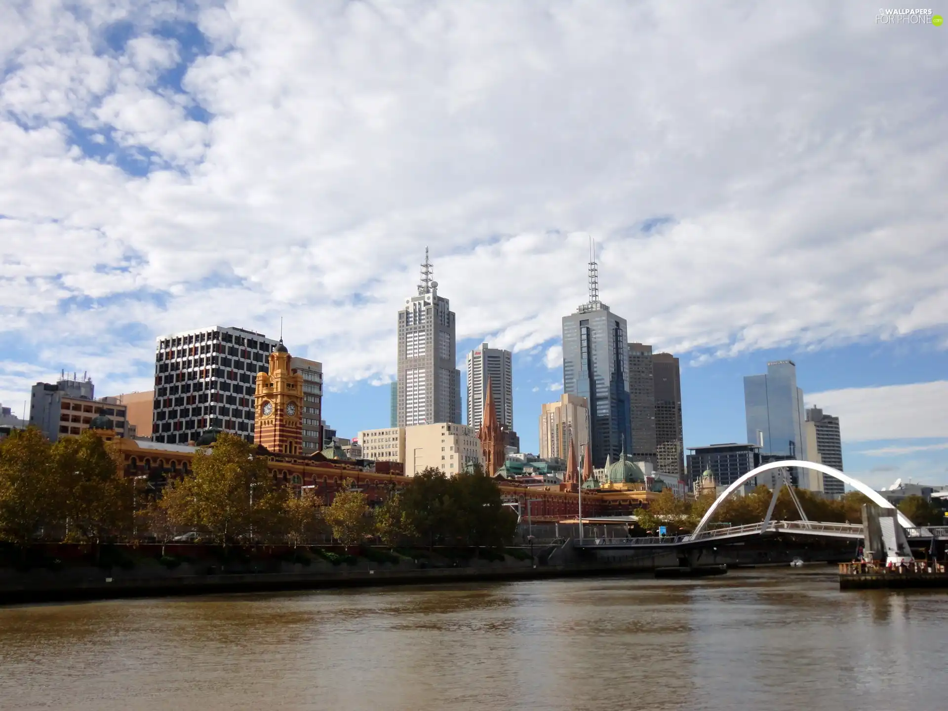 skyscrapers, Town, Melbourne