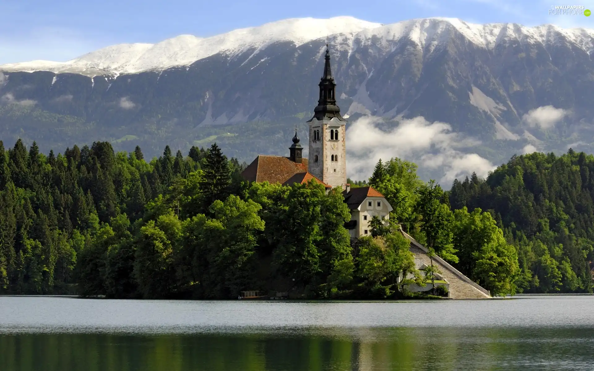 Slovenia, Mountains, Castle, Bled, lake