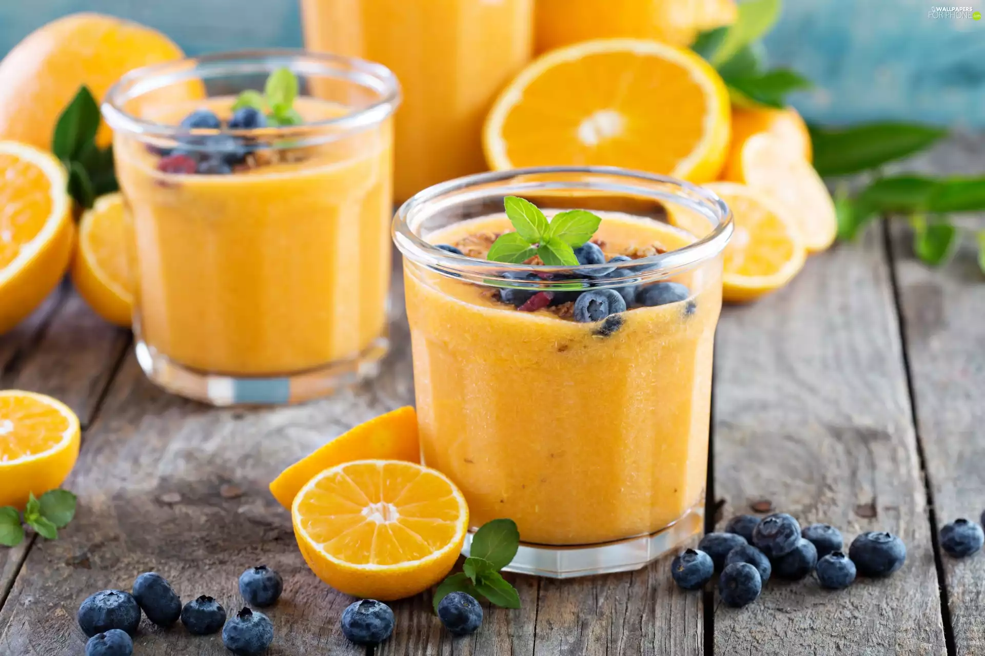 juice, cocktail, blueberries, Smoothie, Glass, orange, boarding