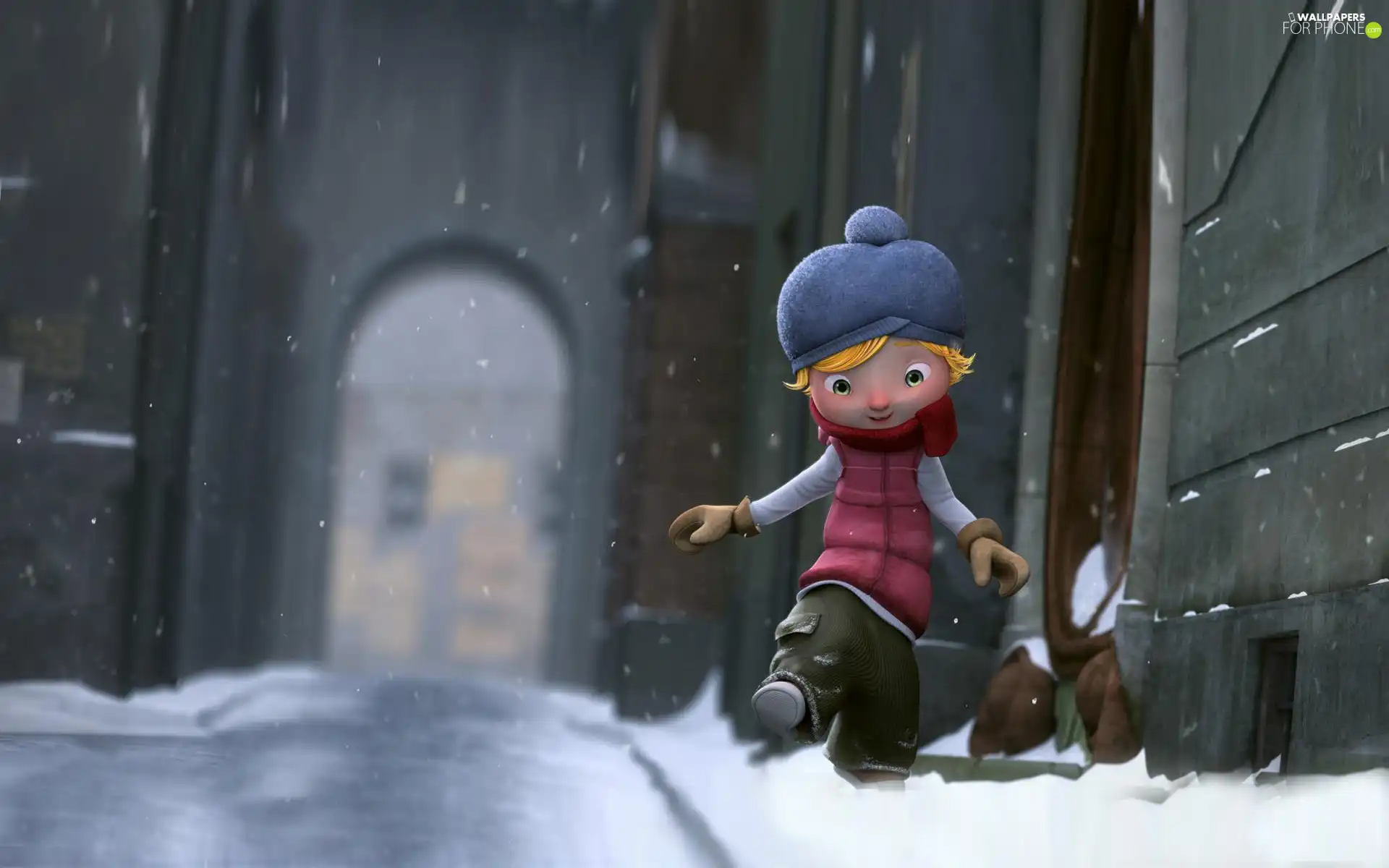 boy, snow