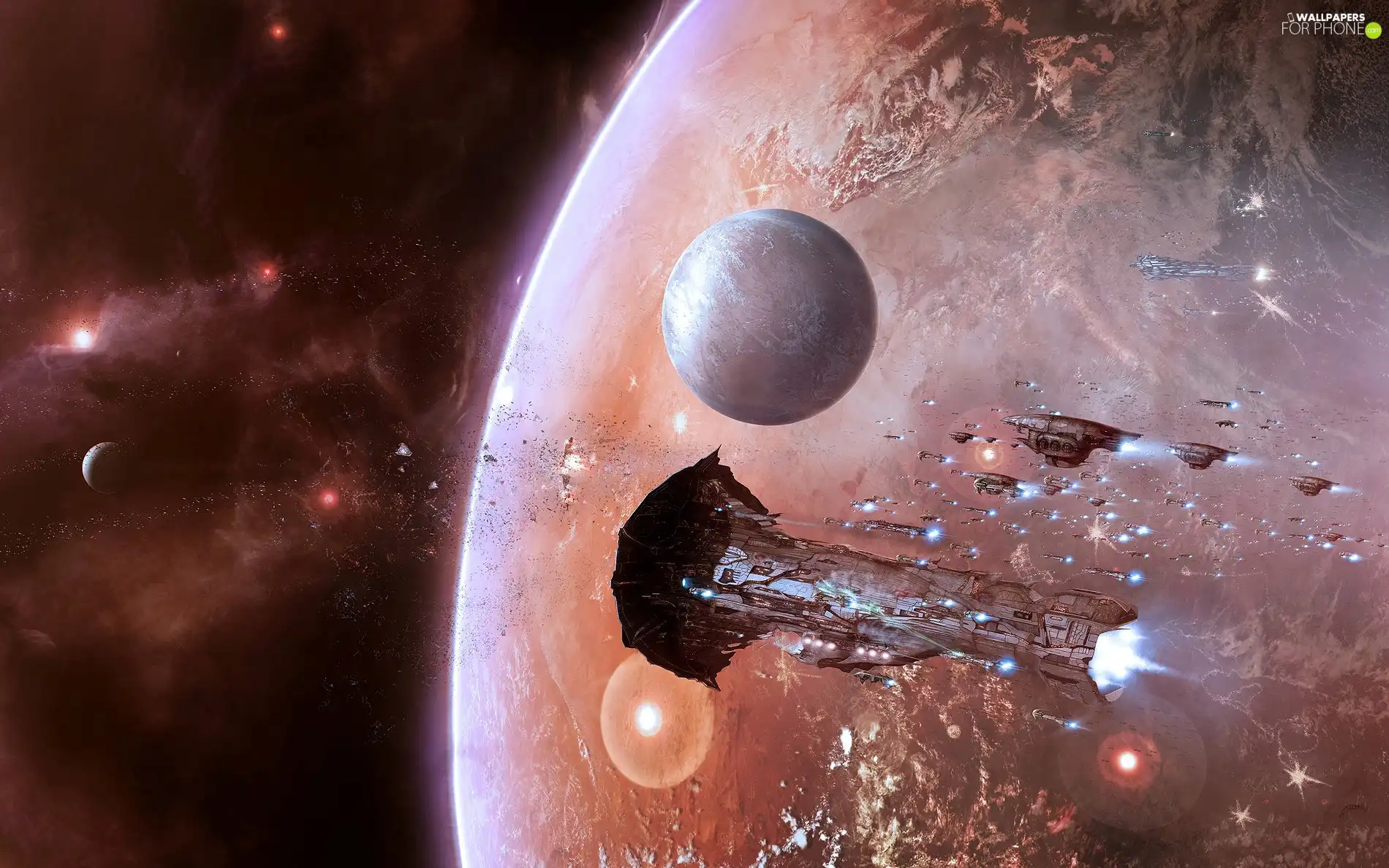 space, Planets, vehicles