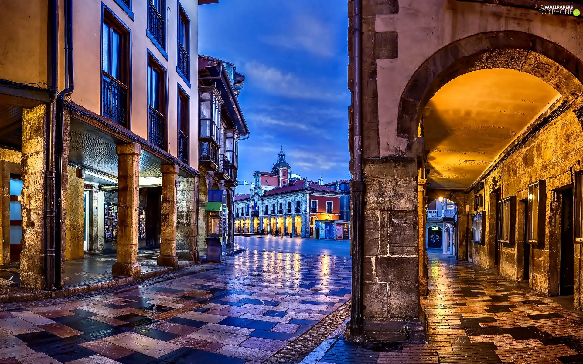 Town, Dusk, Spain, structures