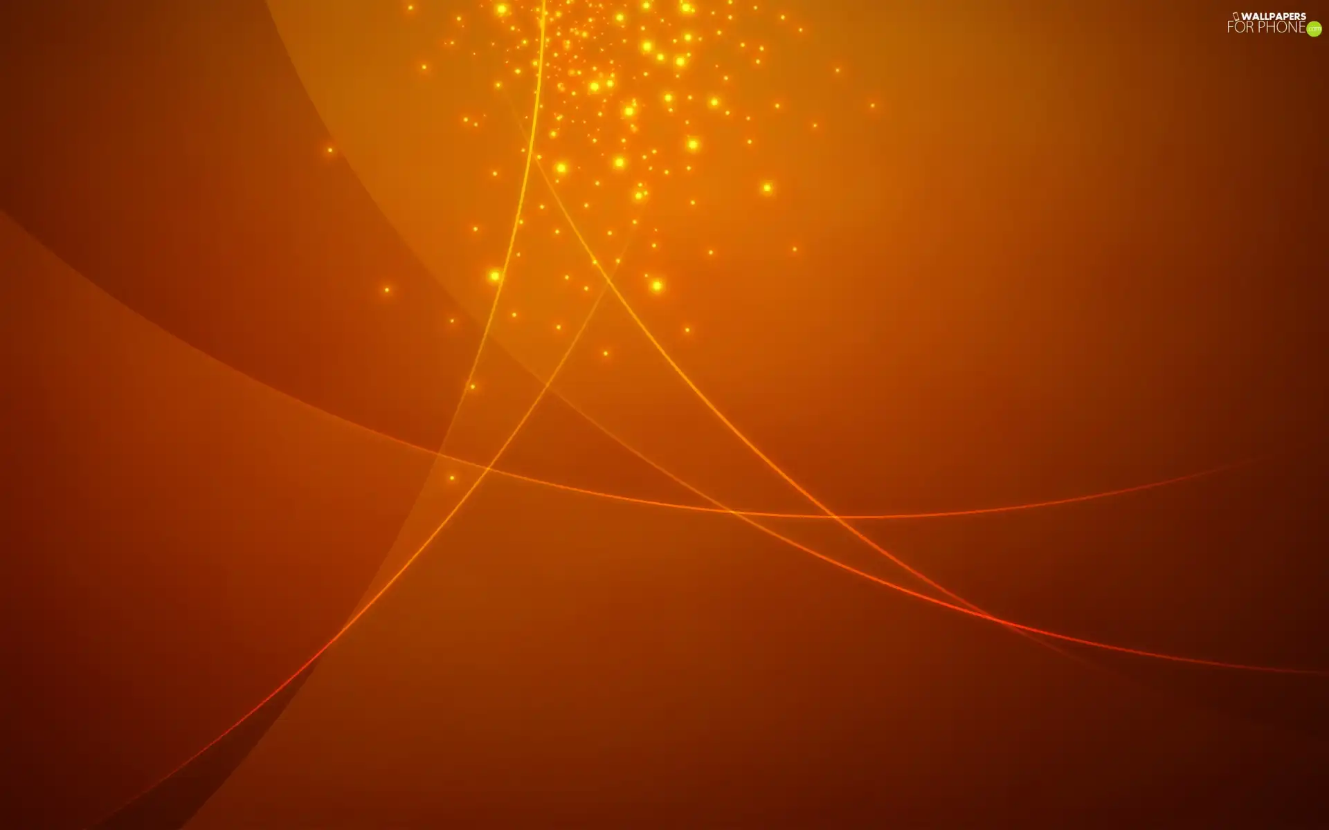 Orange, gold, sparks, background