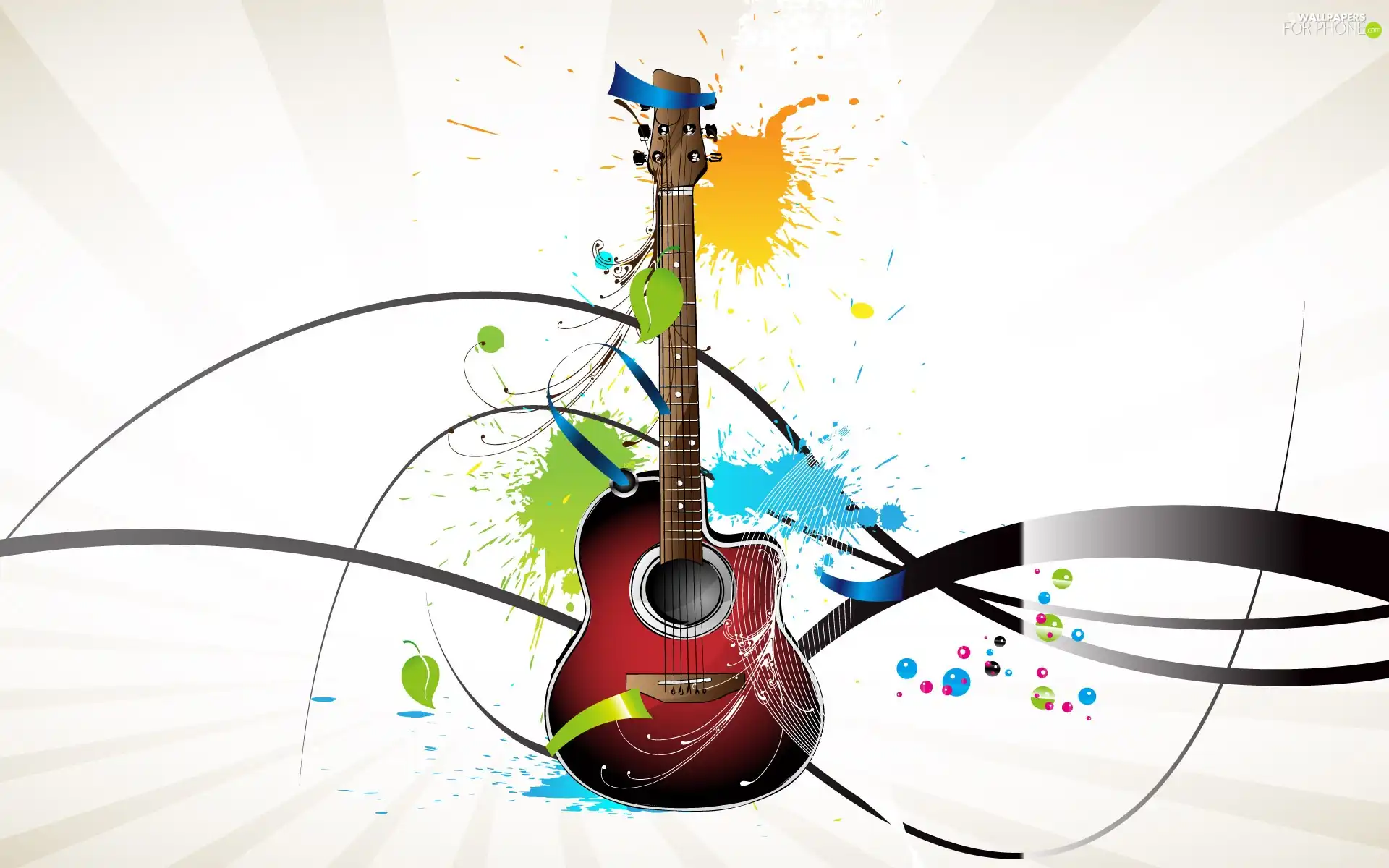 spots, Guitar, color