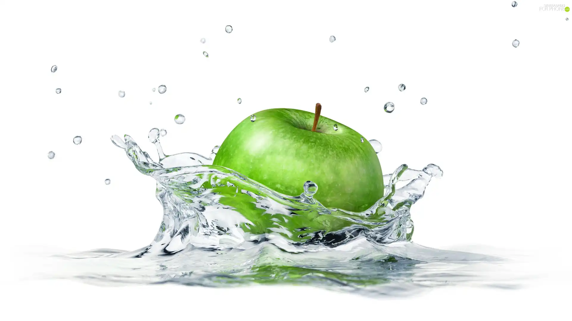 green ones, water, spray, Apple