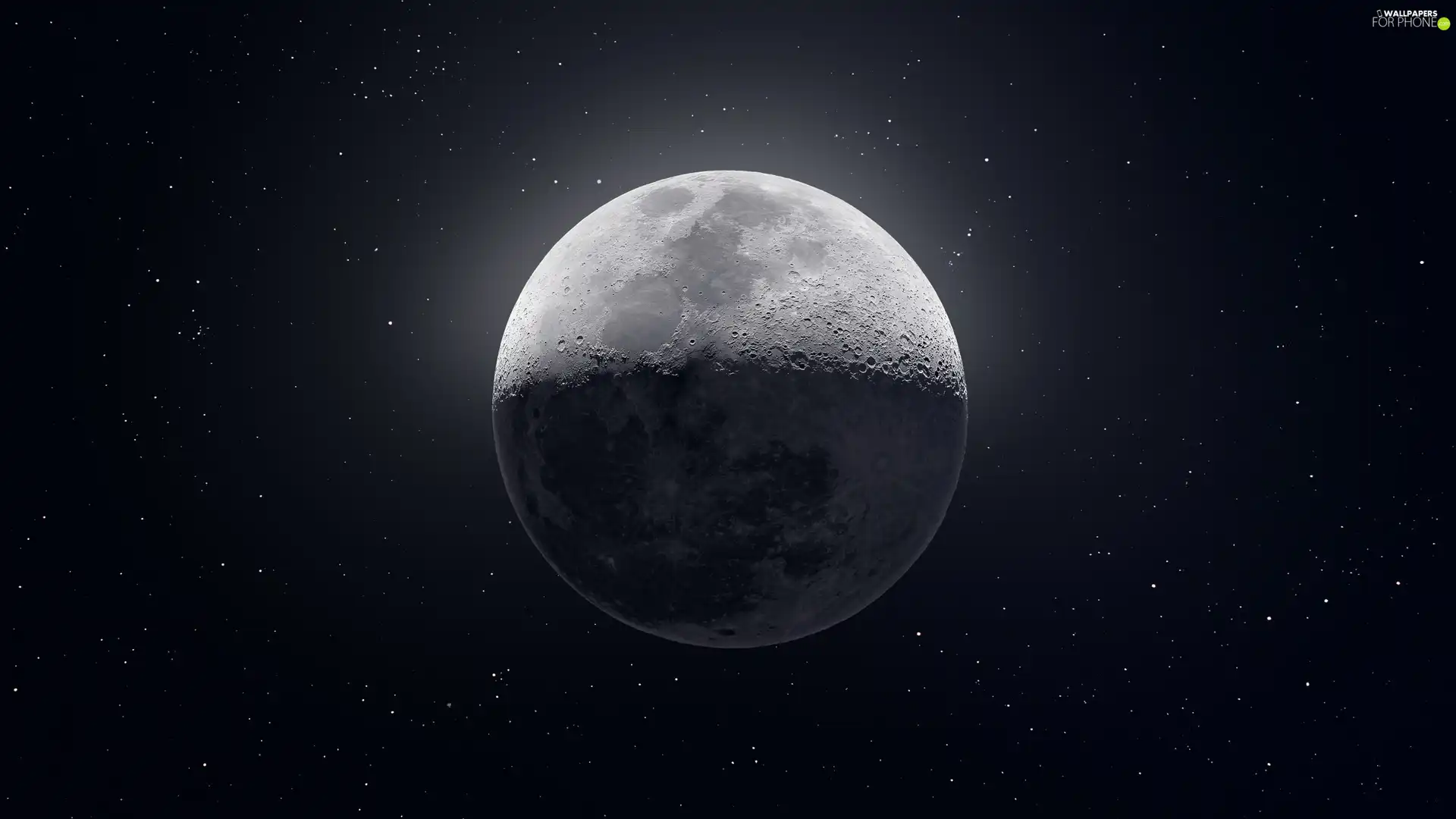 star, moon, Sky