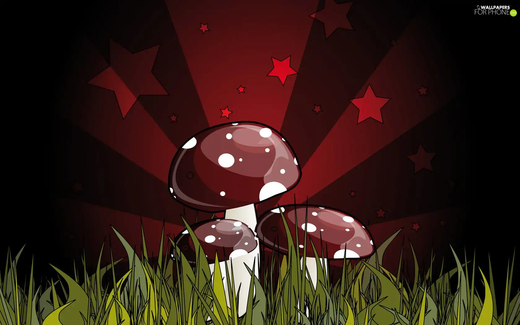 Stars, Three, toadstools