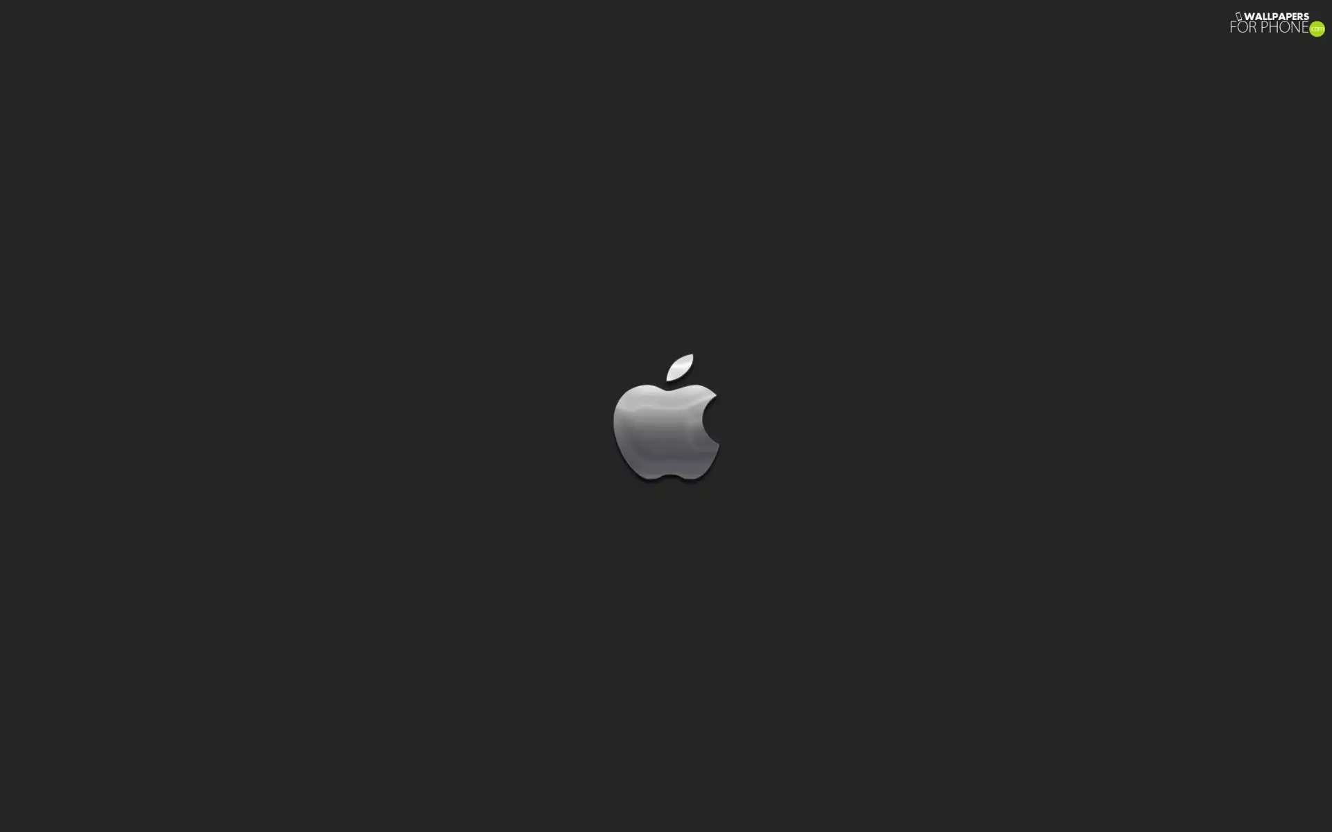logo, Apple, steel gray