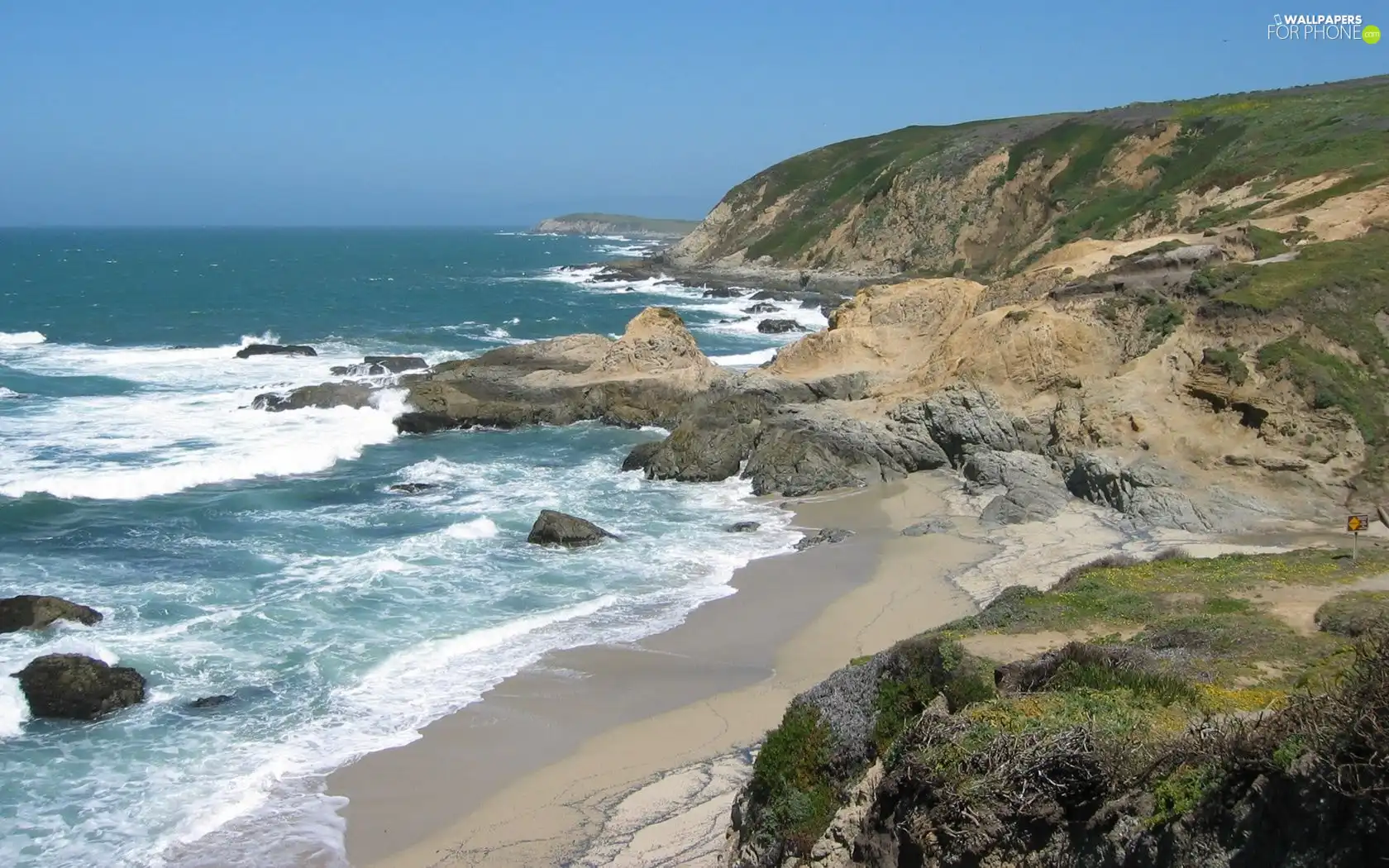 sea, rocks, Stones, Waves