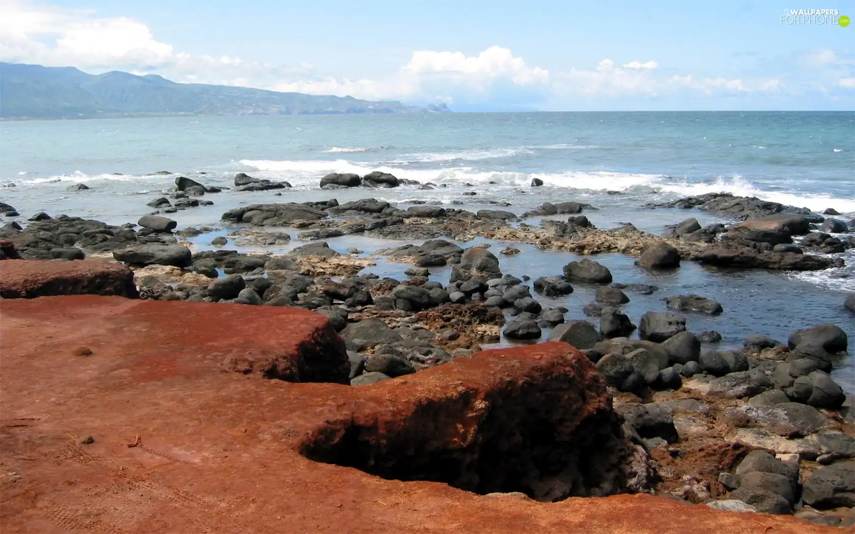 sea, rocks, Stones, Waves