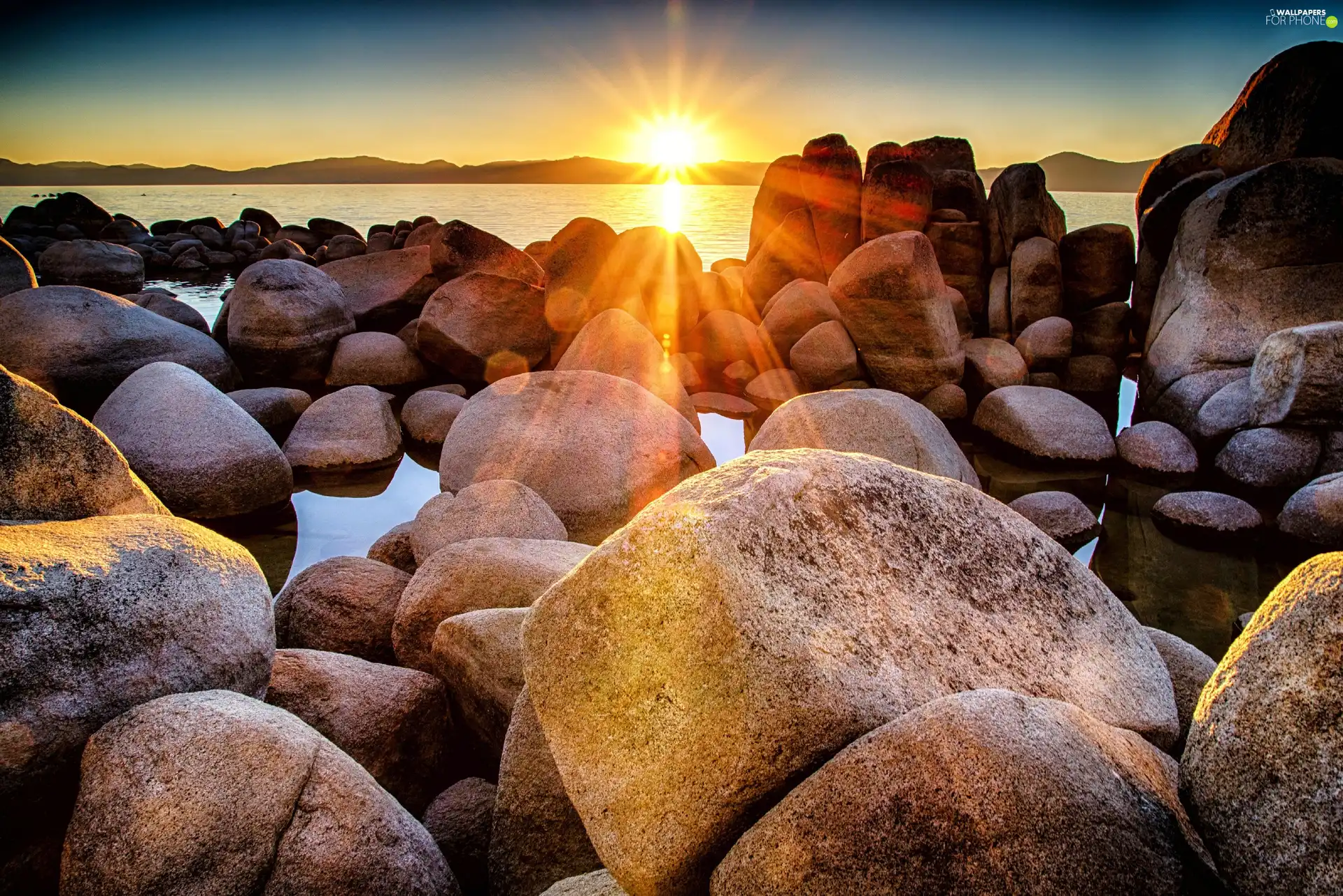 Great Sunsets, sea, Stones