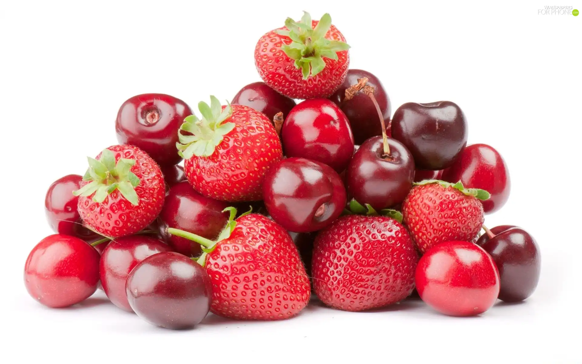 cherries, strawberries