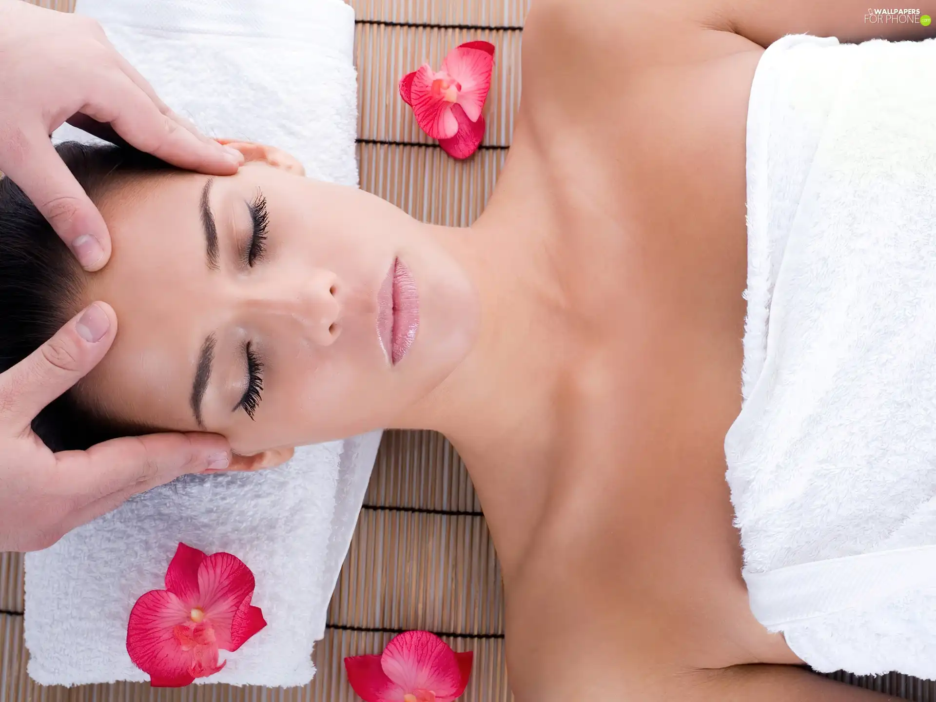 studio, Spa, hands, Flowers, Women