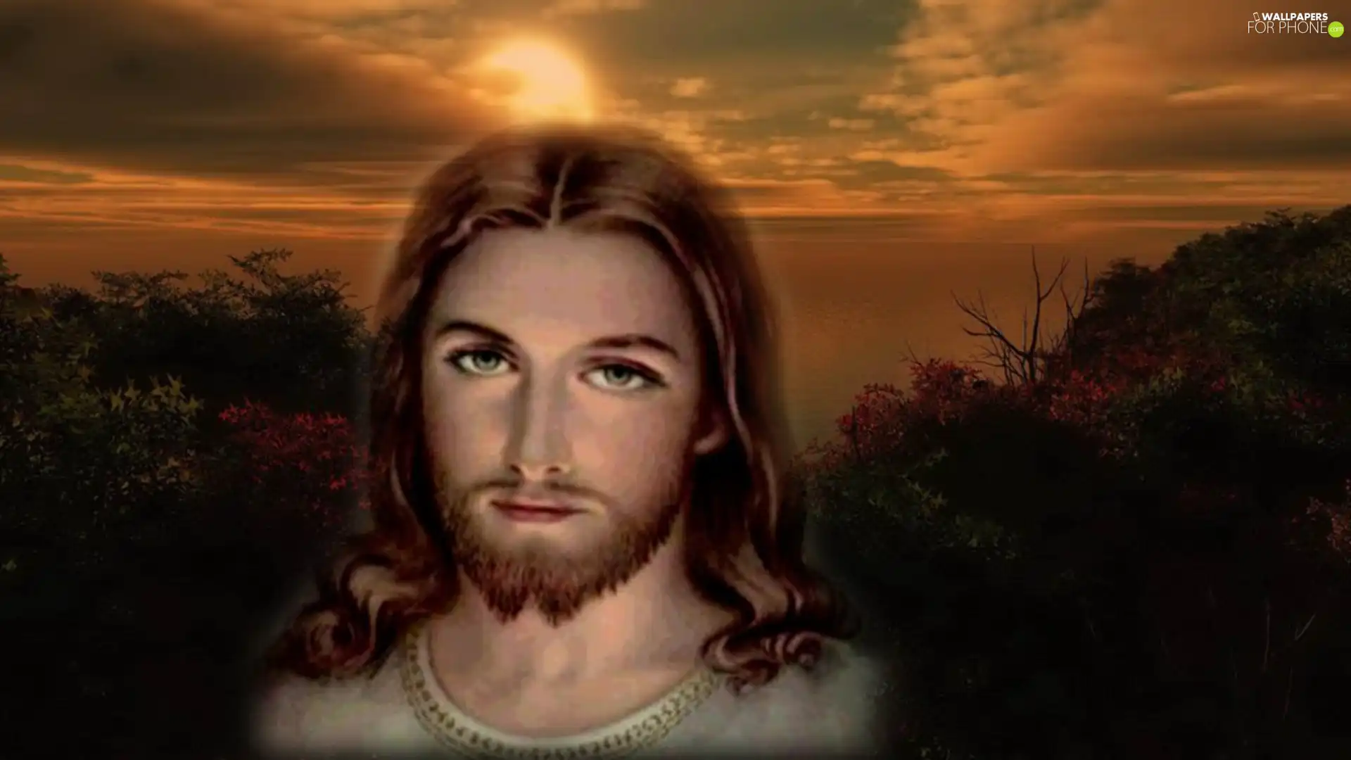 face, west, sun, Jesus
