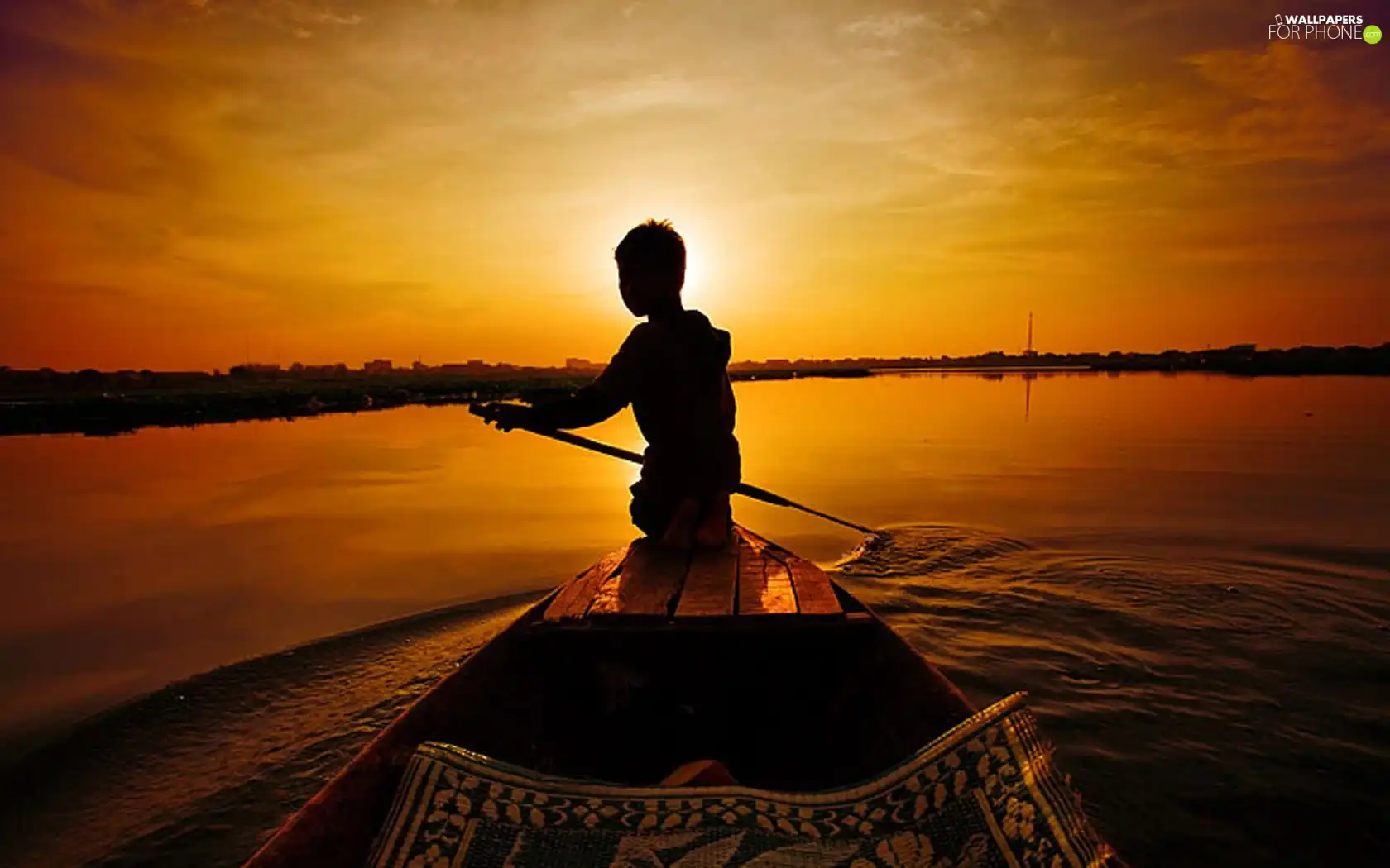 Human, west, sun, Boat