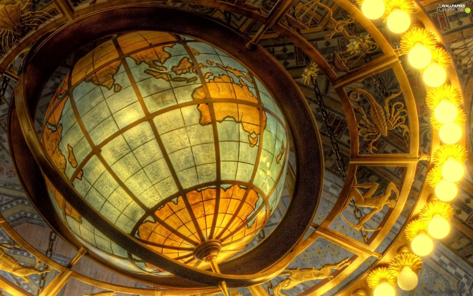 ligh, characters, flash, Zodiac, globe, sun, luminosity
