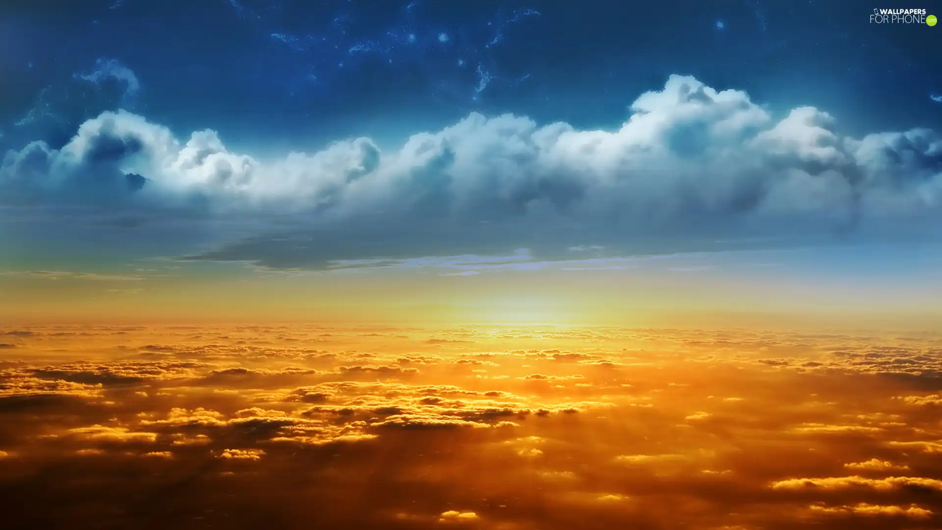 sun, clouds, rays