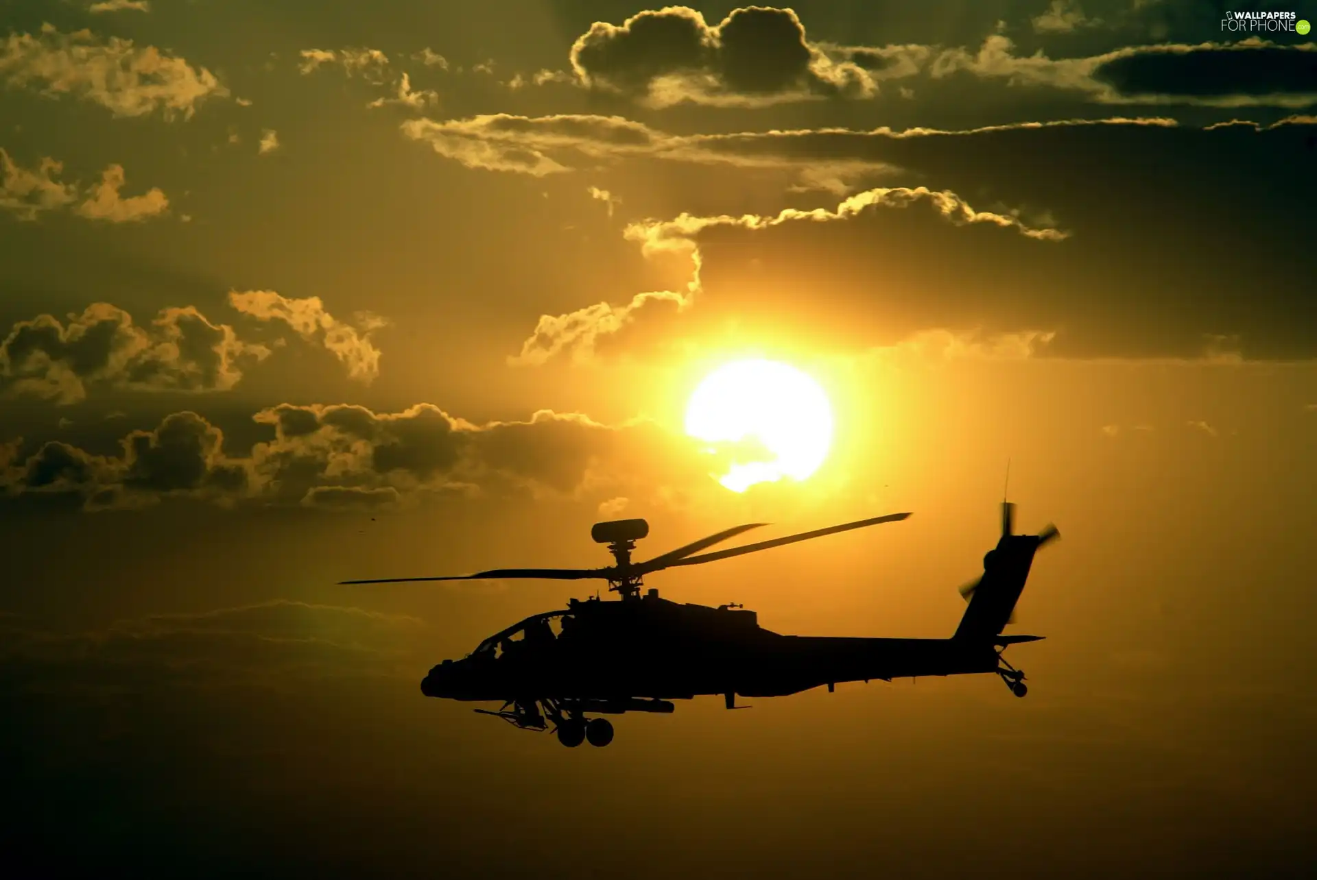 sun, Helicopter, west