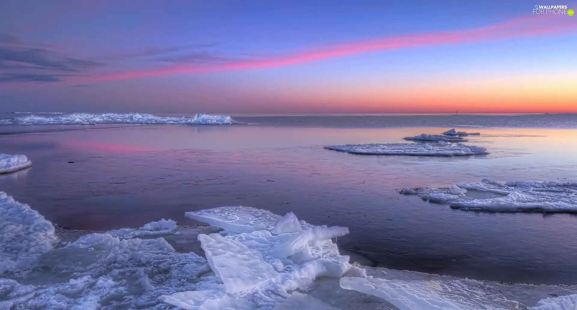 ice, sea, sun, winter, west, Kry